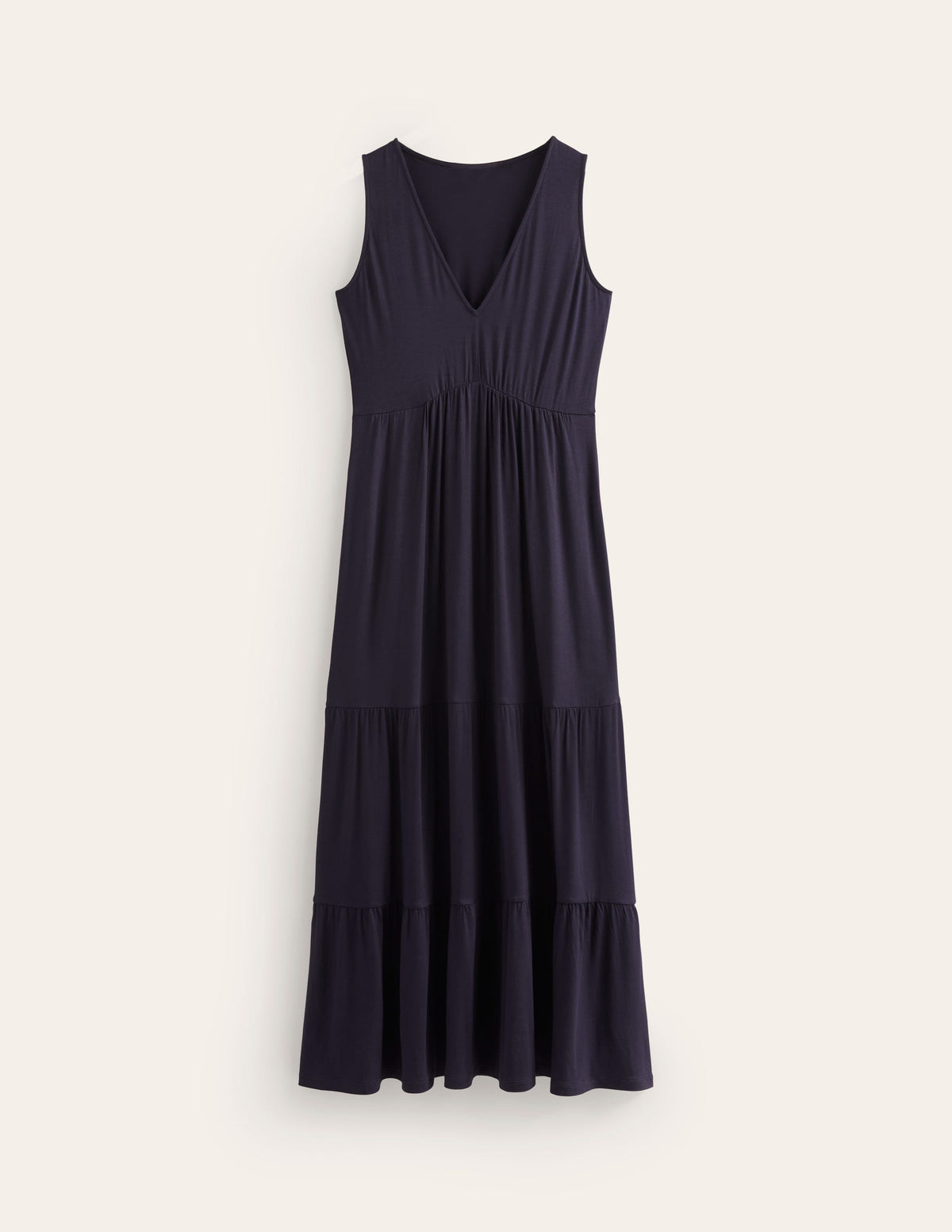 Sylvia Jersey Maxi Tier Dress-Navy-5
