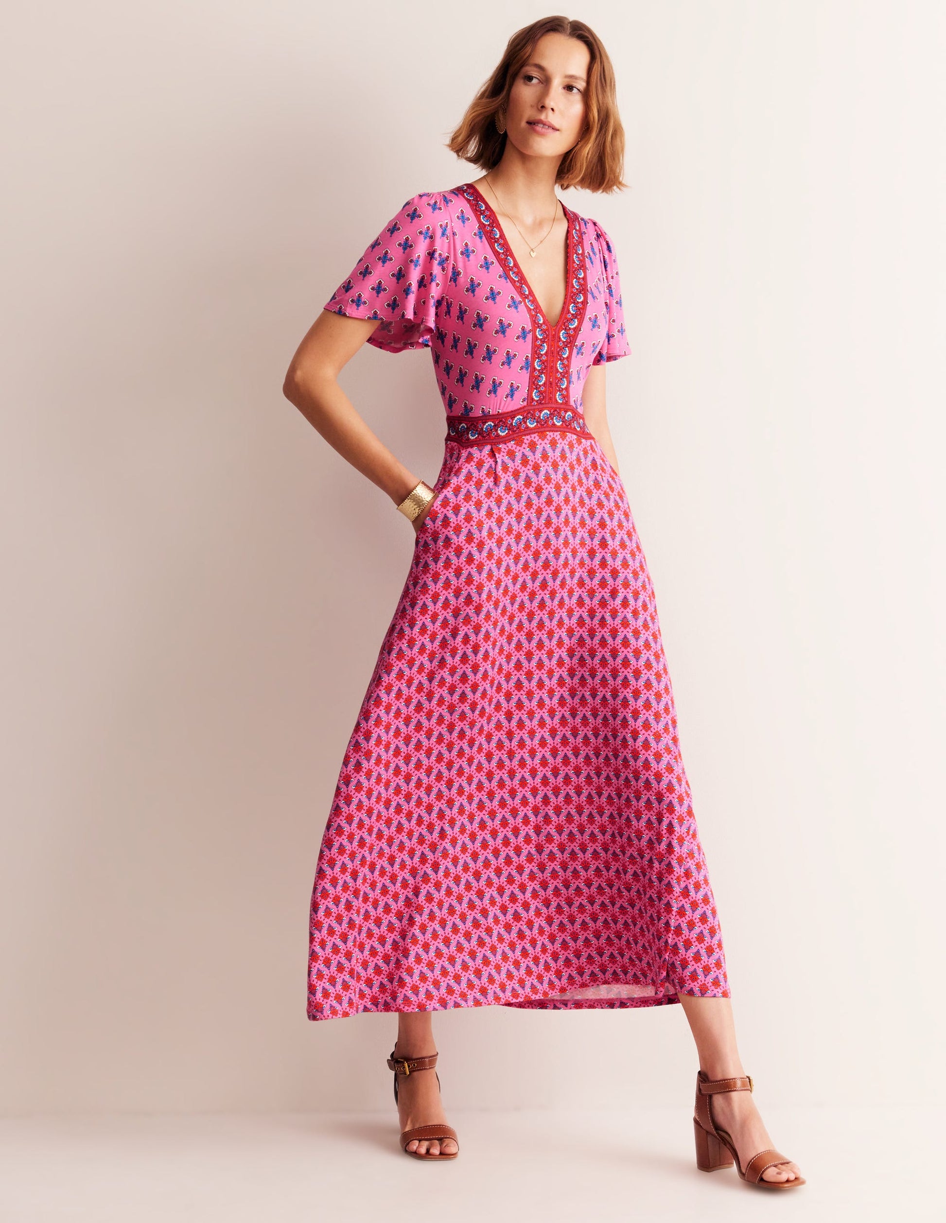 Maxi Midi Boden Dresses Sale Uk Ellie Flutter Maxi Tea Dress