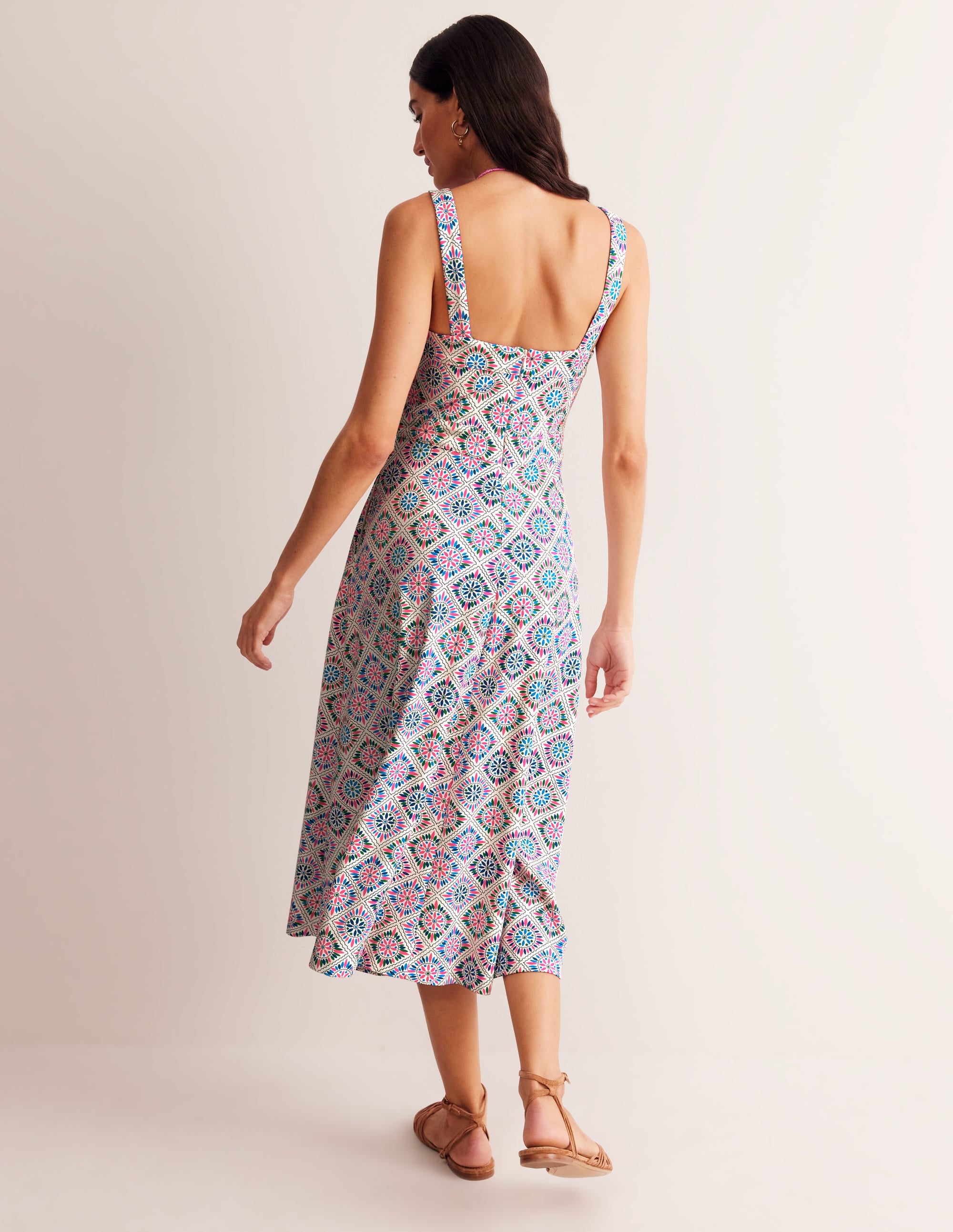 Bridget Ponte Midi Dress-Multi, Painterly Geo - Image 4