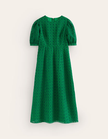 Organza Occasion Dress-Green Tambourine-6