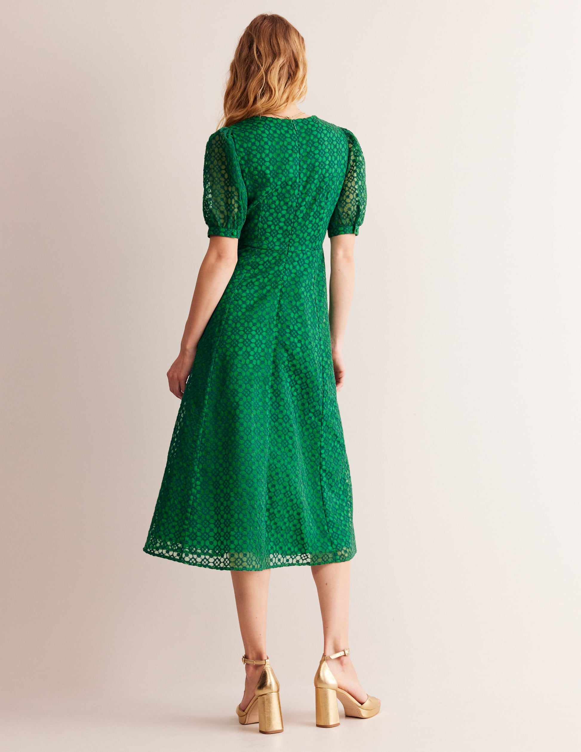 Organza Occasion Dress-Green Tambourine-3