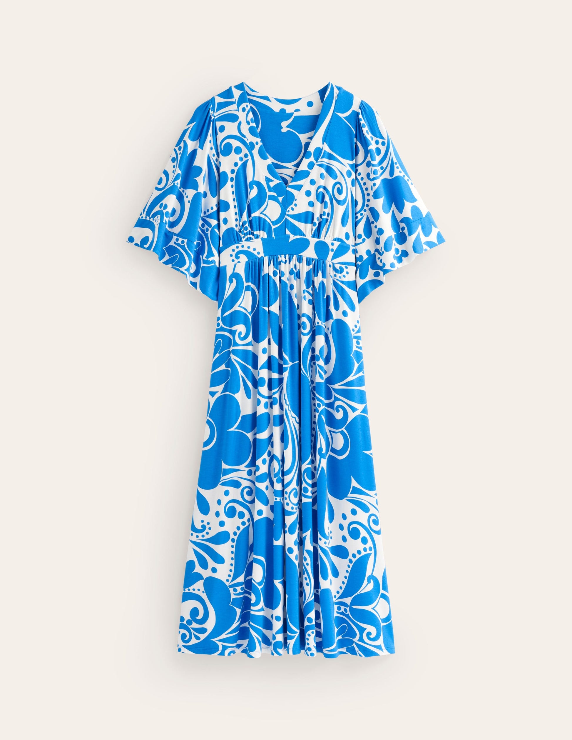 maya kimono jersey maxi dress Maya Kimono Jersey Maxi Dress - Surf the Web, Botanical Sprig