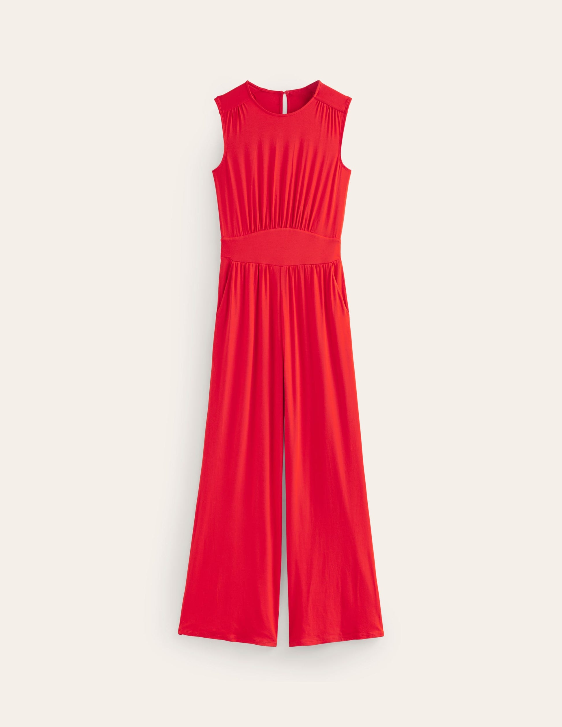 Thea Jersey Jumpsuit-Flame Scarlet-5