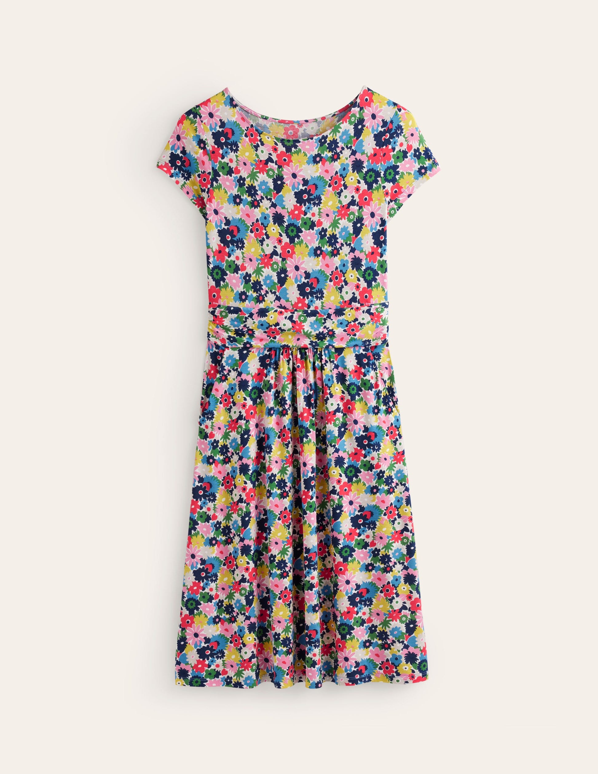 Amelie Jersey Dress-Multi, Paintbox Ditsy-6
