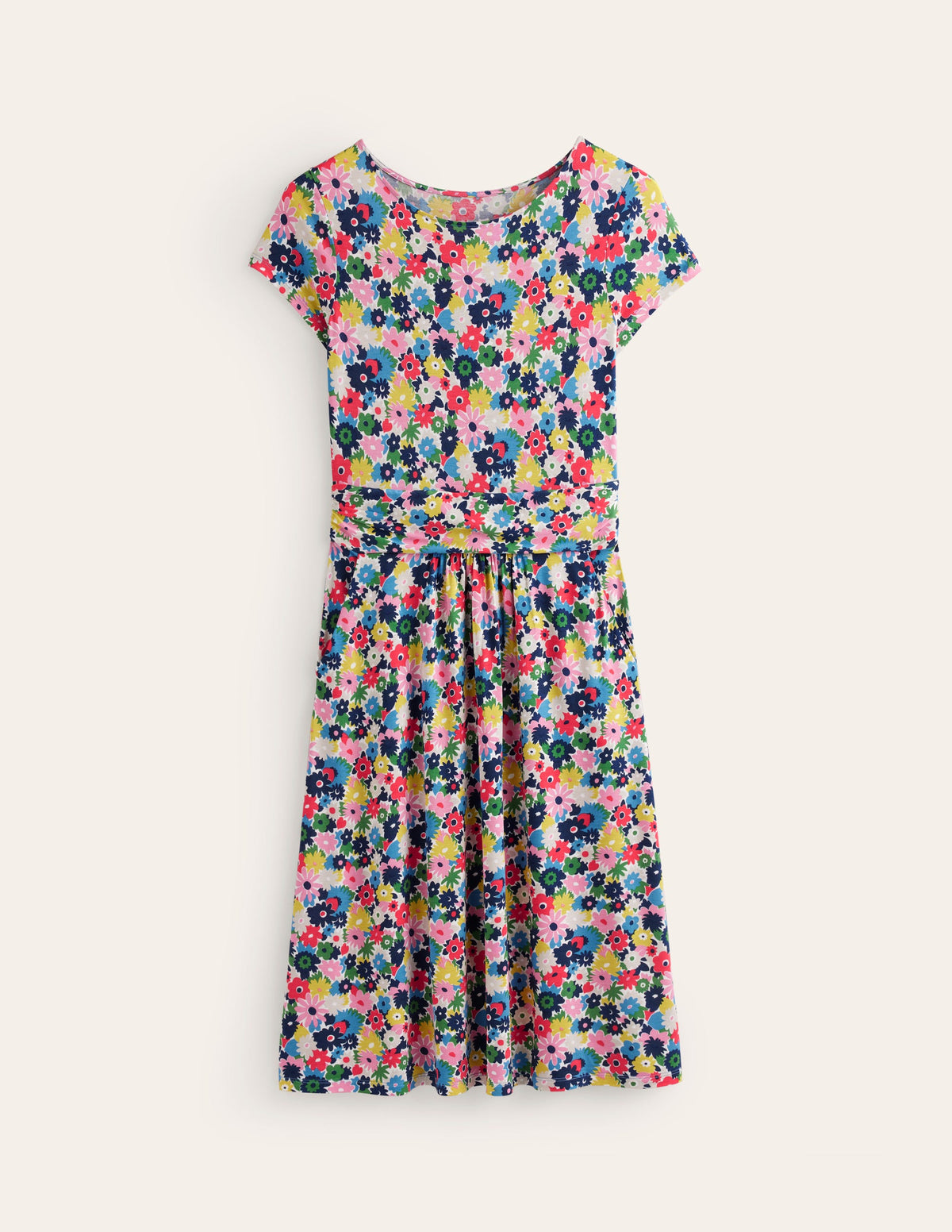 Amelie Jersey Dress-Multi, Paintbox Ditsy - Image 6