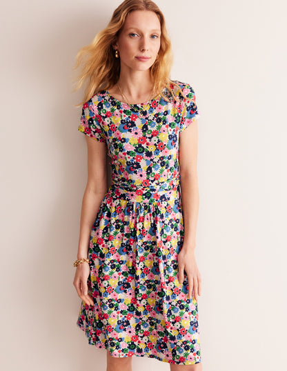 Amelie Jersey Dress-Multi, Paintbox Ditsy-1