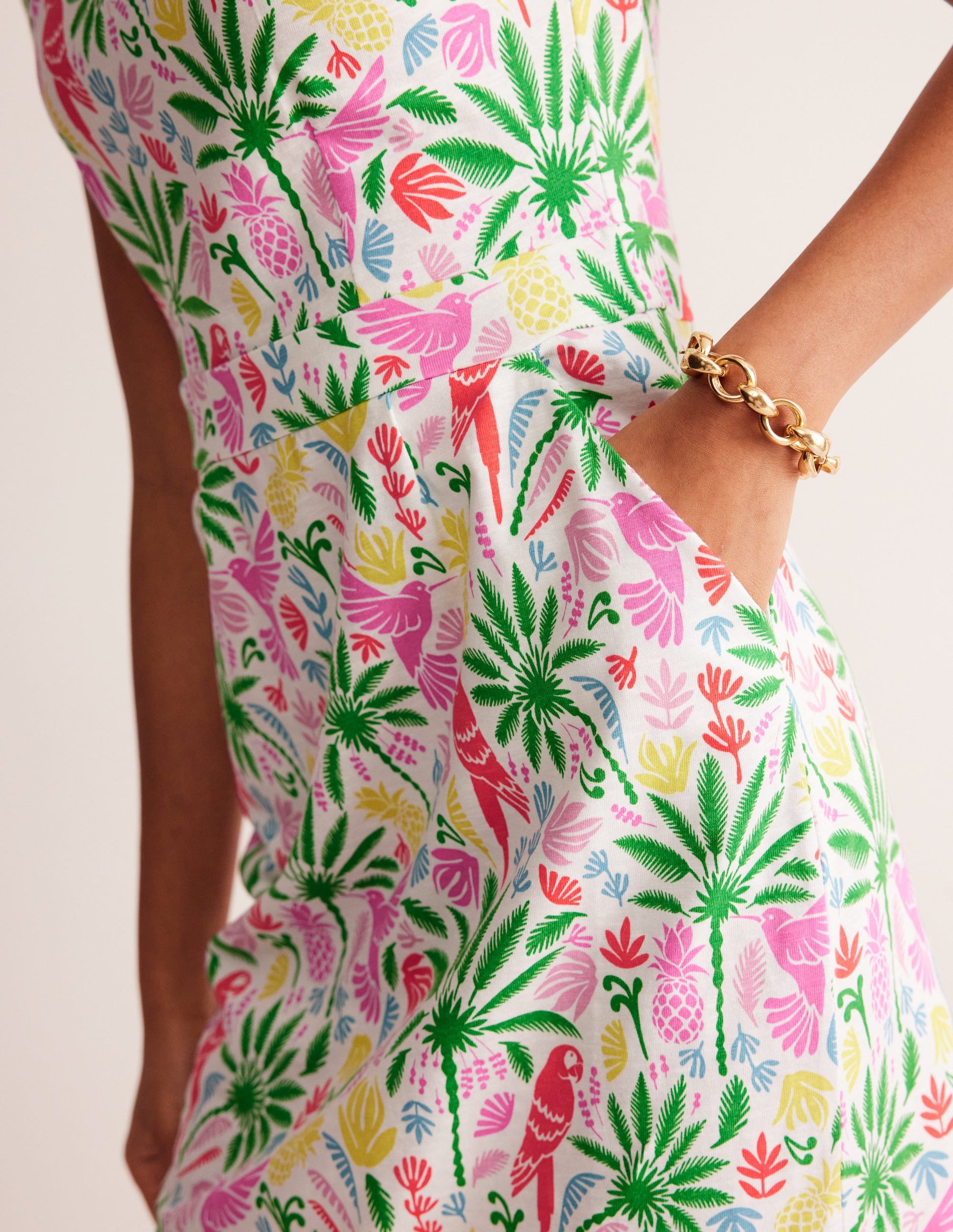 Florrie Jersey Dress-Multi, Tropical Paradise-2