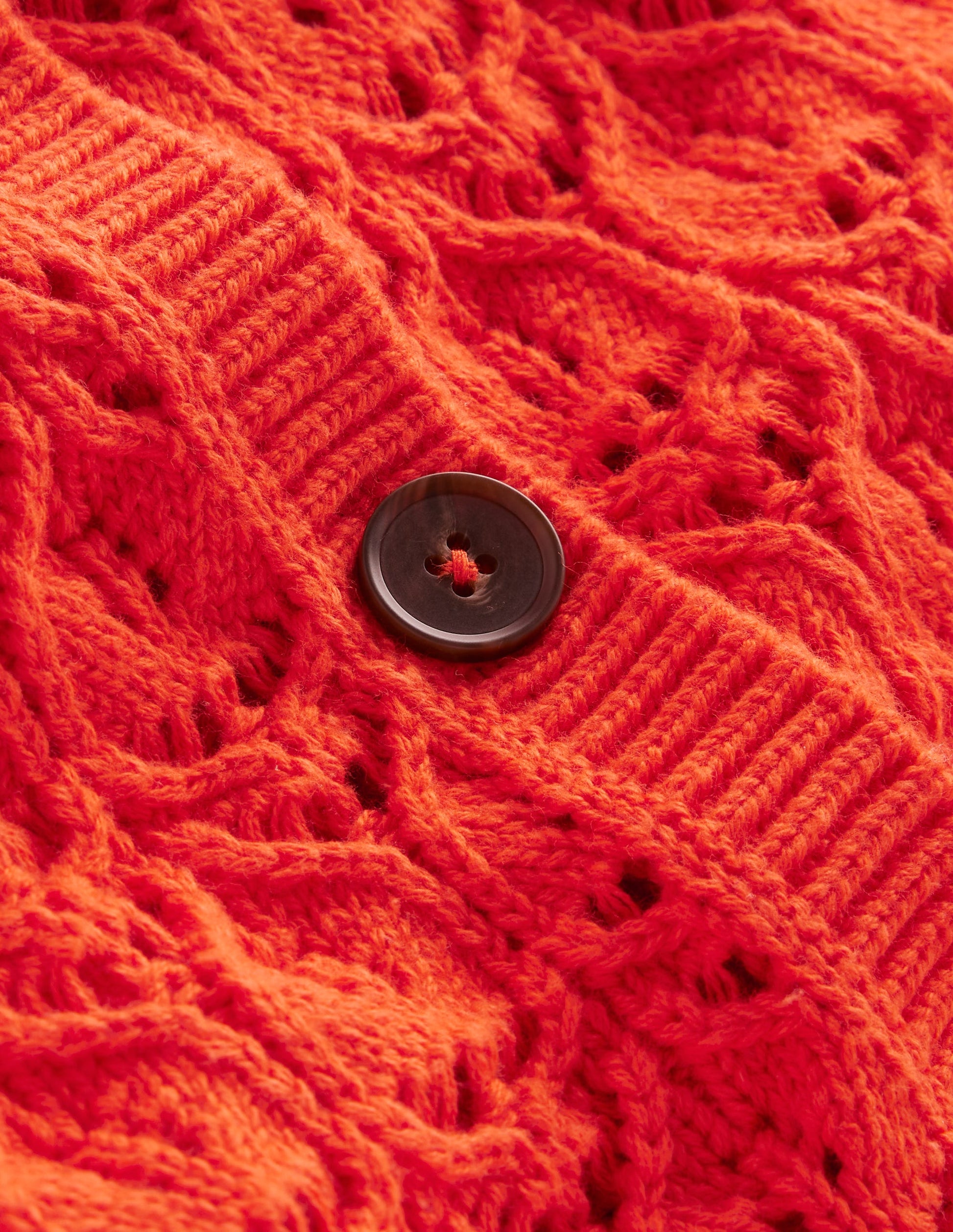 Short Sleeve Crochet Cardigan-Gladioli Orange-6