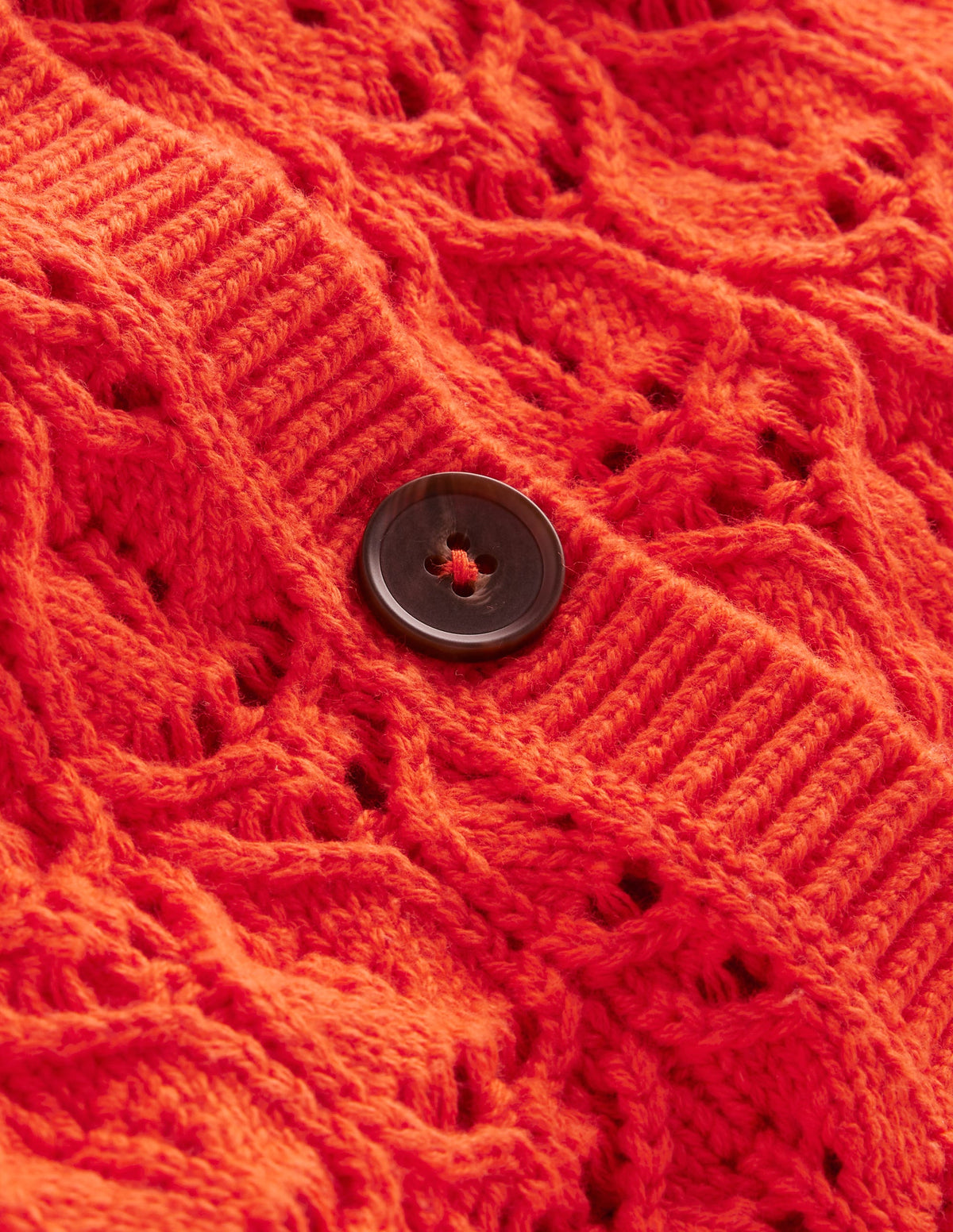 Short Sleeve Crochet Cardigan-Gladioli Orange - Image 6