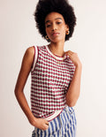 Sparkle Fair Isle Tank-Red Sparkle Strawberry