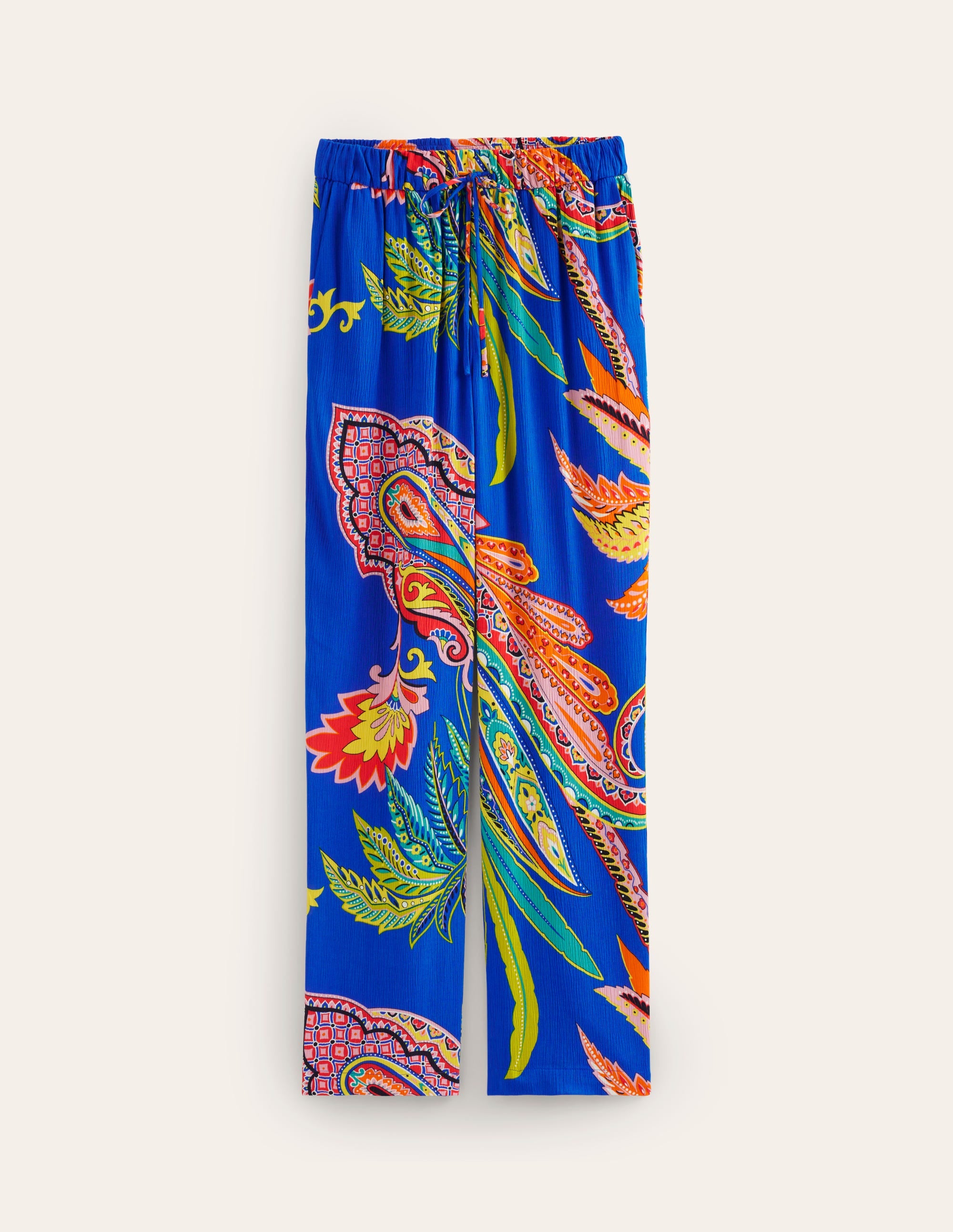 Crinkle Tapered Trousers-Multi, Painterly Paisley - Image 5