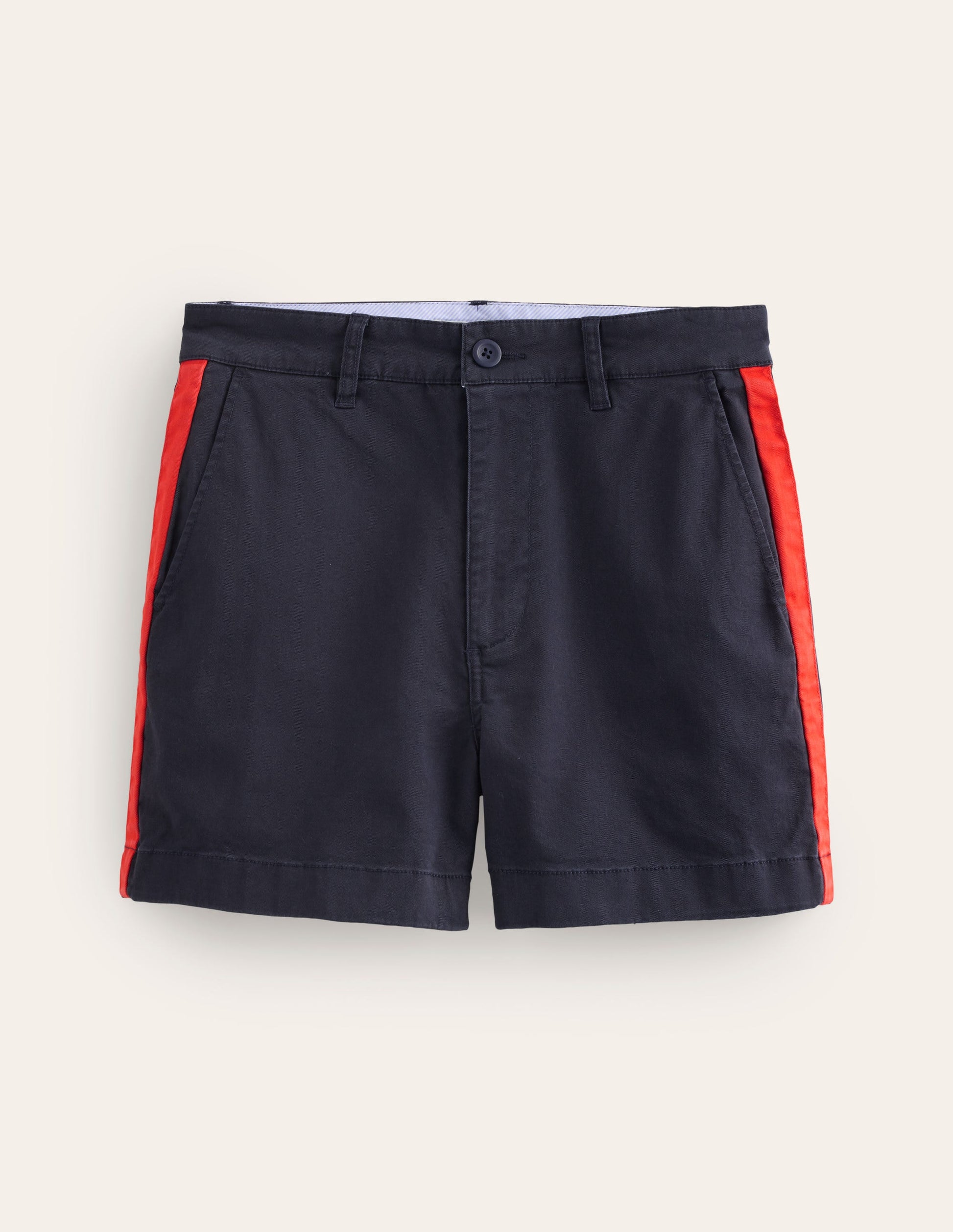 Barnsbury Chino Short-Navy, Red Side Stripe-5