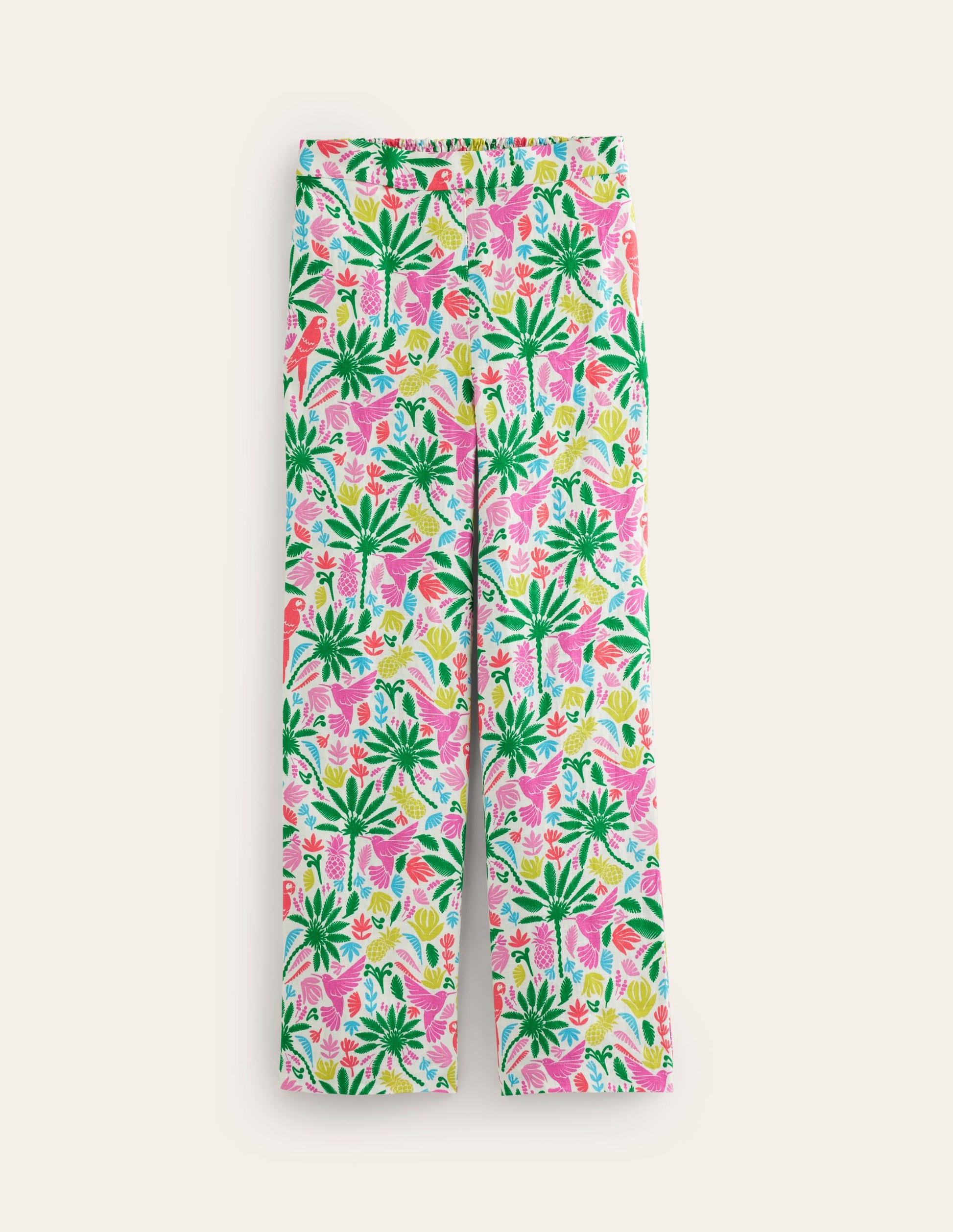 Hampstead Linen Trousers-Multi, Tropical Paradise-6