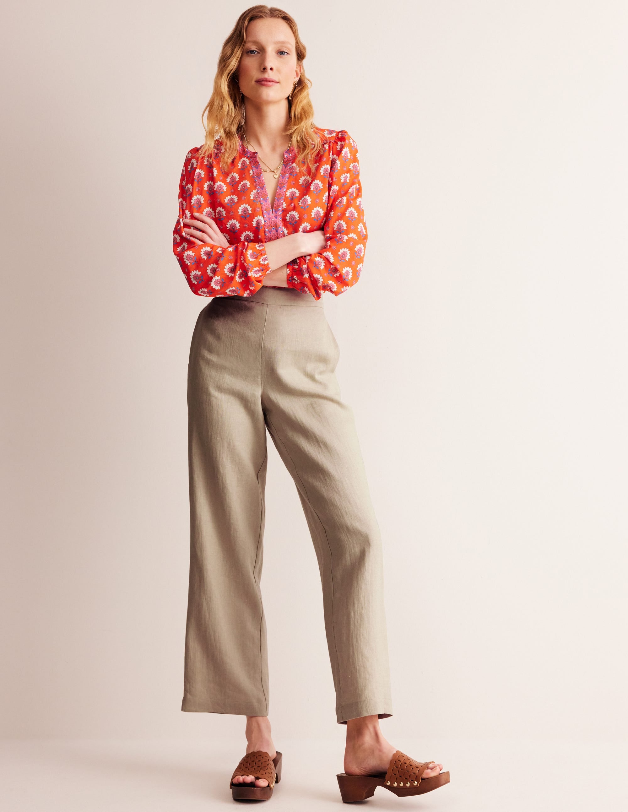 Hampstead Linen Trousers-Fields of Rye - Image 1