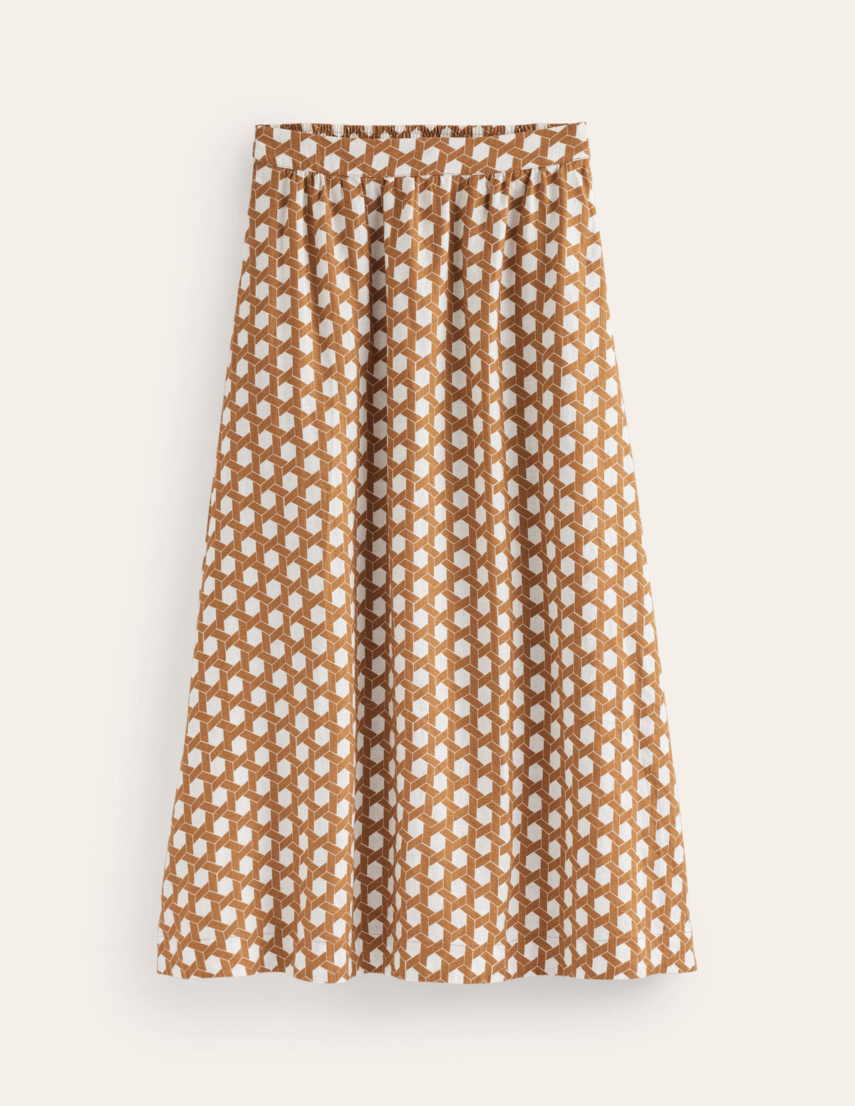 Florence Linen Skirt-Rubber, Honeycomb Geo - Image 5