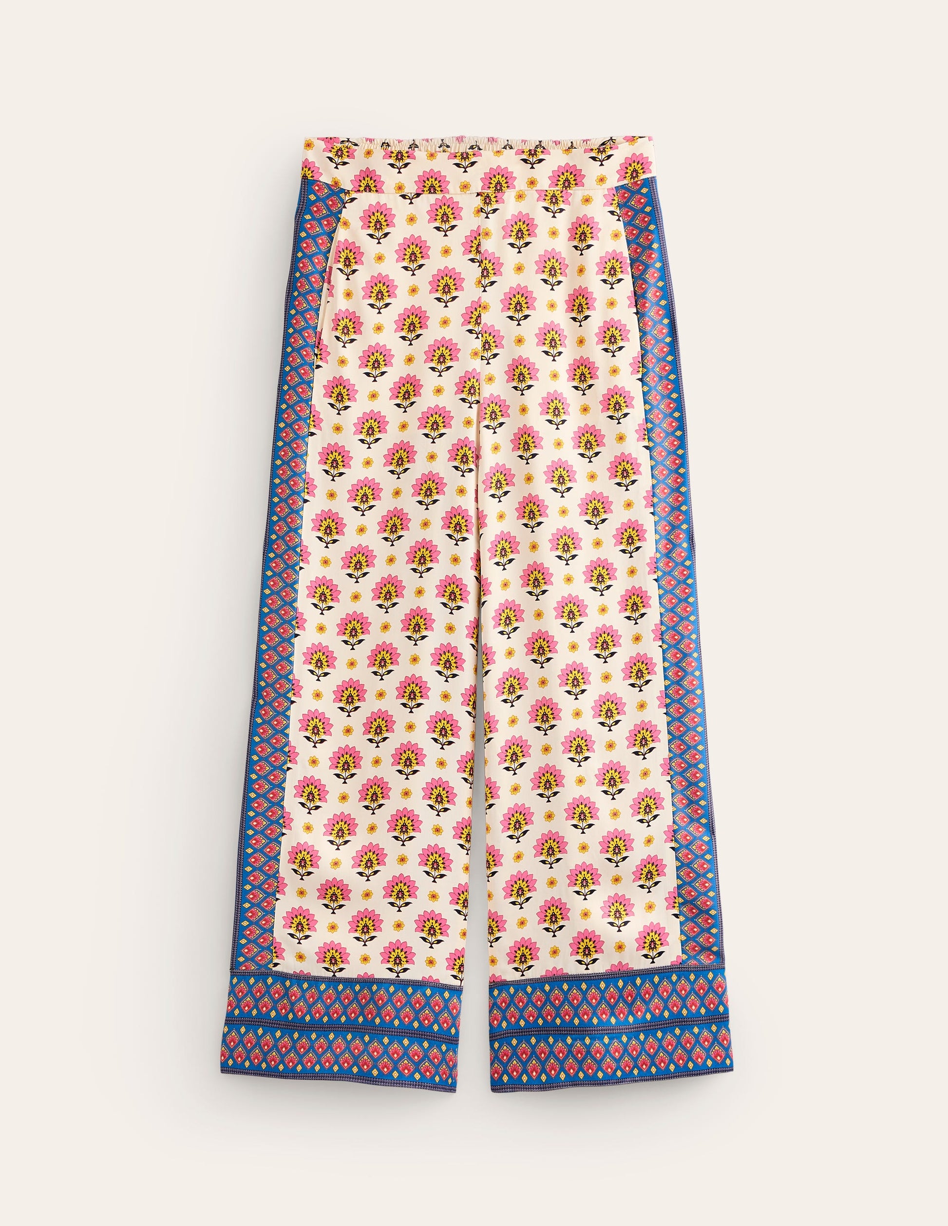 Straight Crop Satin Trousers-Passion Geo-8