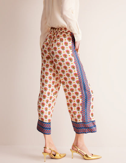 Straight Crop Satin Trousers-Passion Geo-3