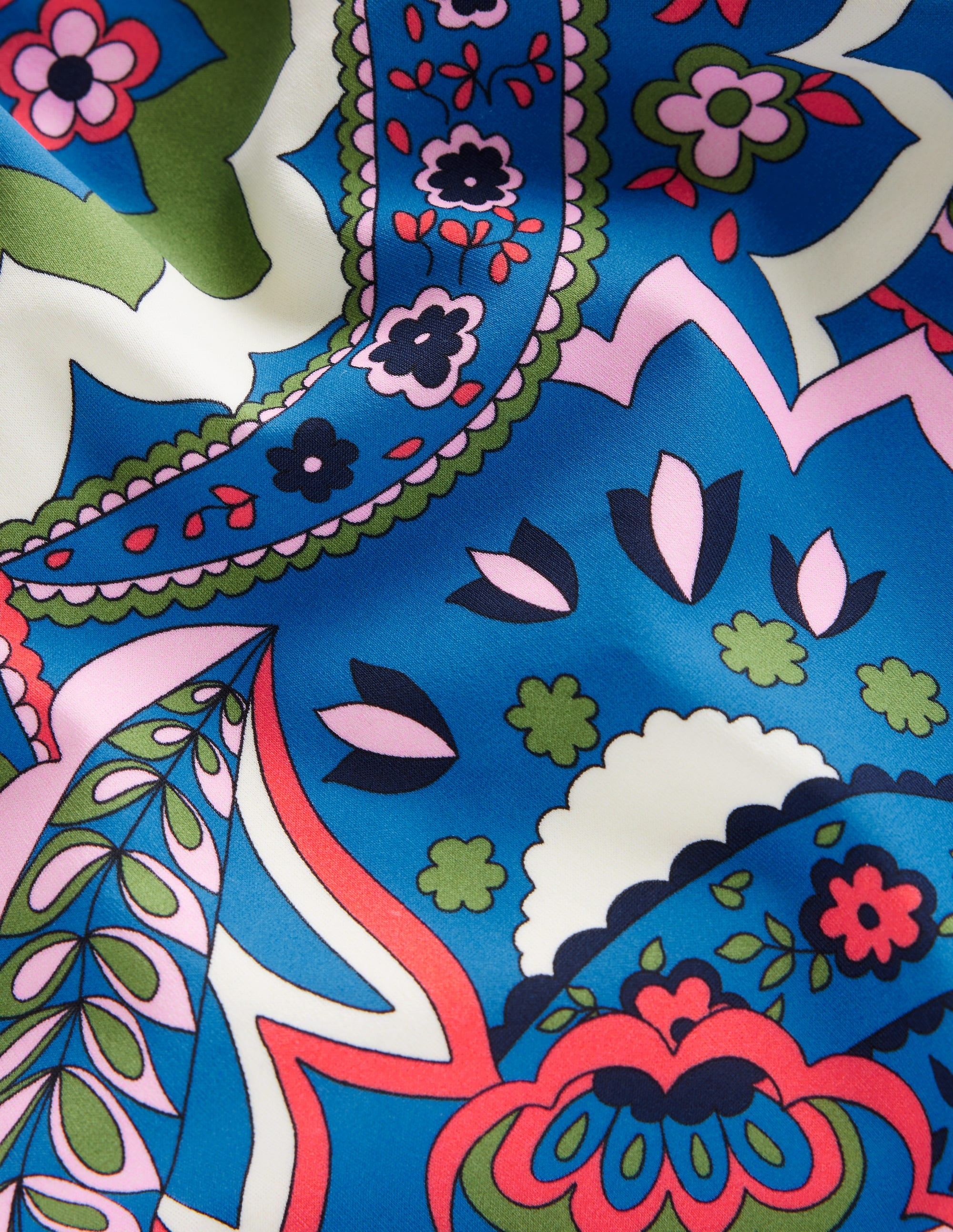 Santorini Tankini Top-Blue, Foliage Paisley - Image 6