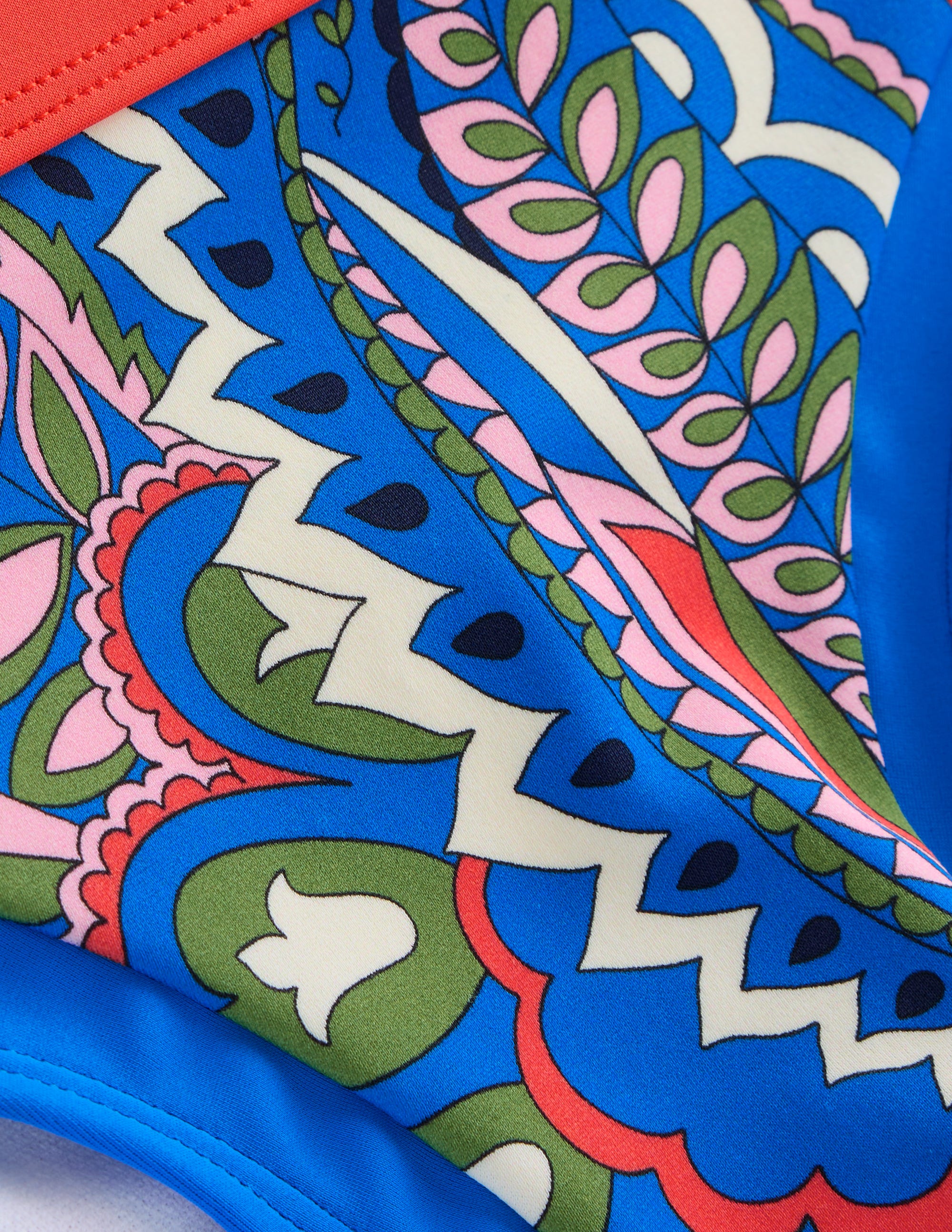 Santorini Bikini Bottoms-Blue, Foliage Paisley - Image 6