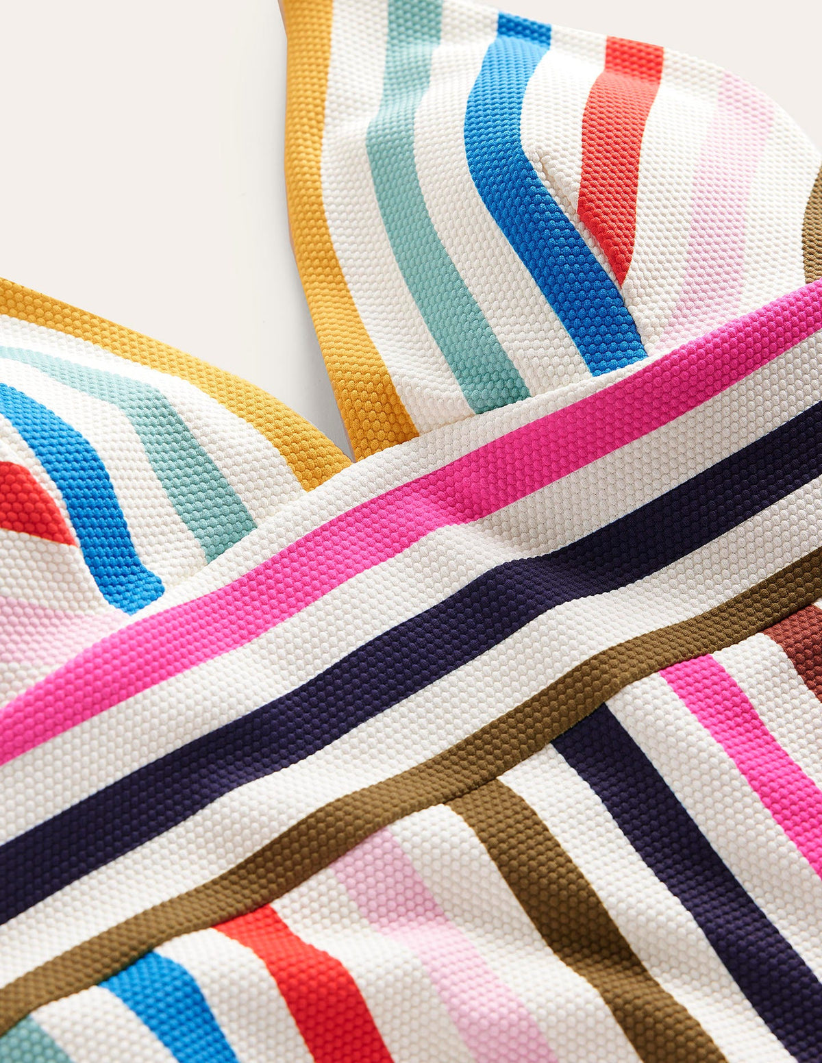 Arezzo V-neck Panel Swimsuit-Multi Stripe-6