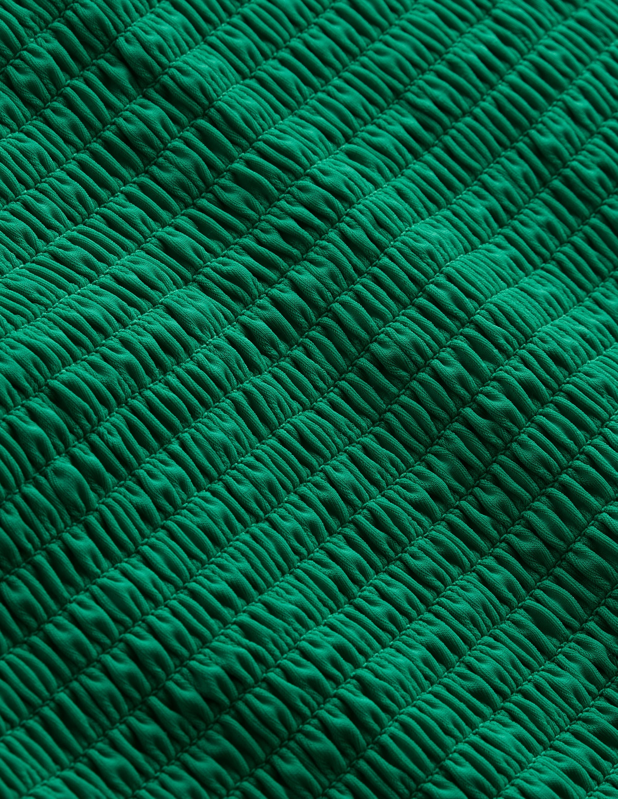 Milos Smocked Bandeau Swimsuit-Green Pepper - Image 6
