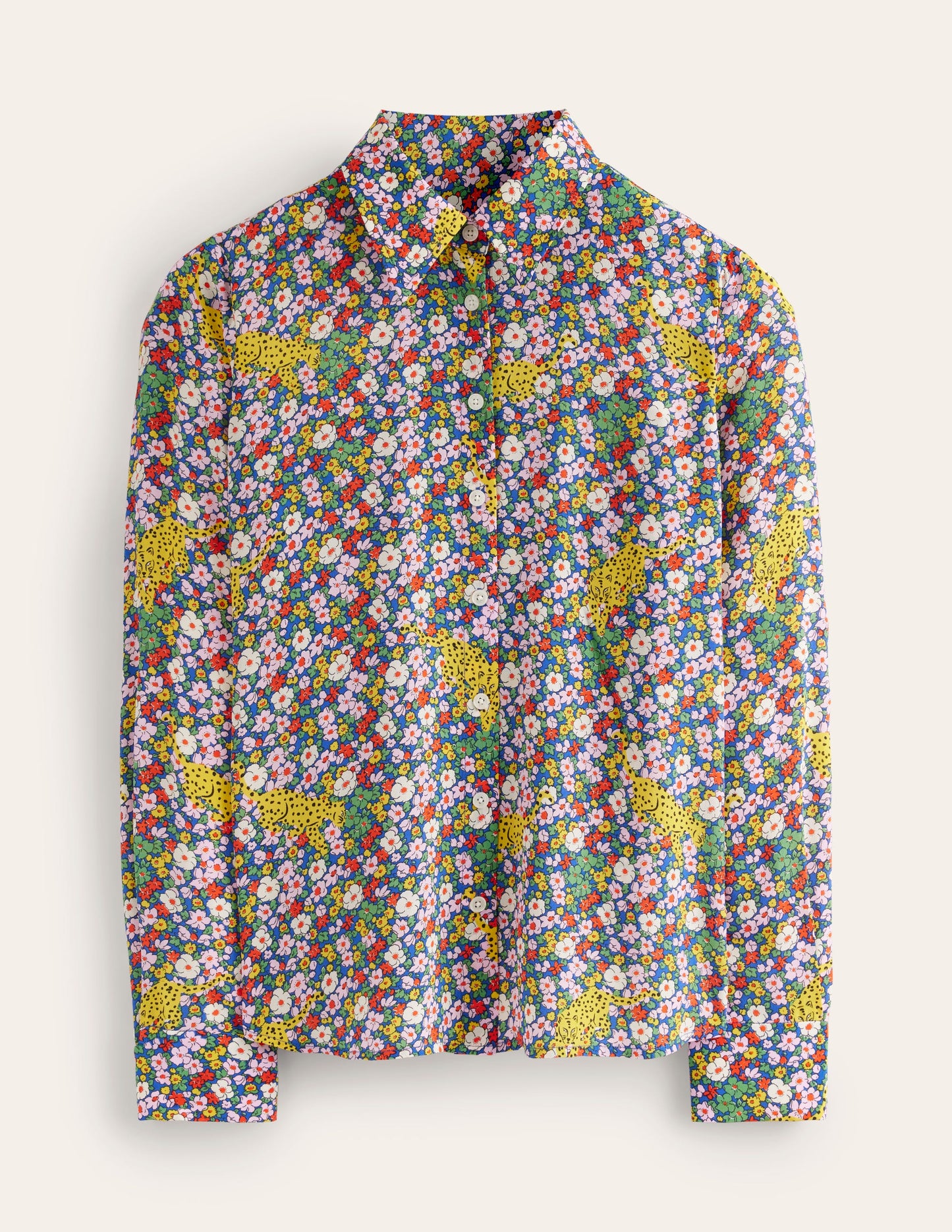 Sienna Silk Shirt-Multi, Leopard Bud