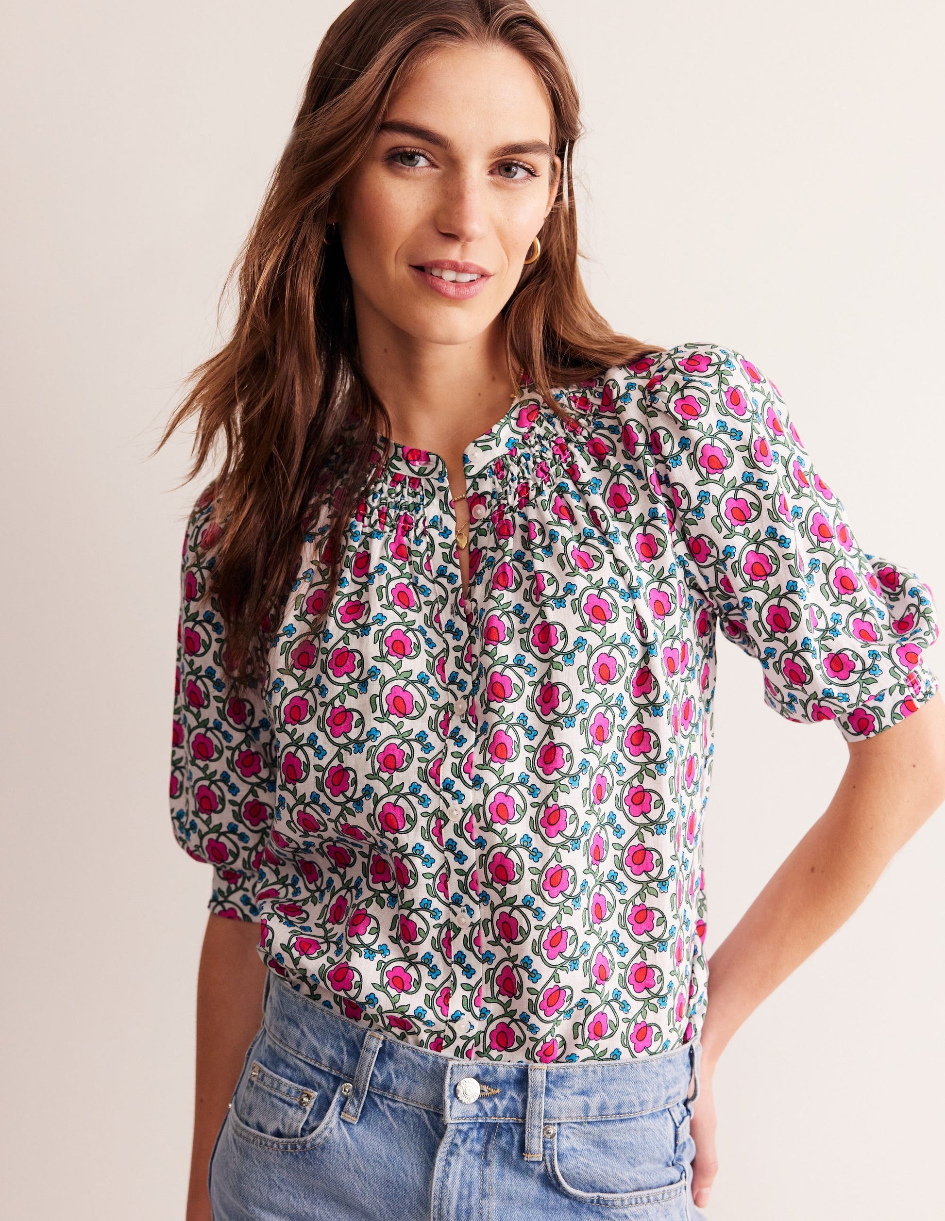 Ada Linen Top-Pop Pansy, Foliage Terrace-4