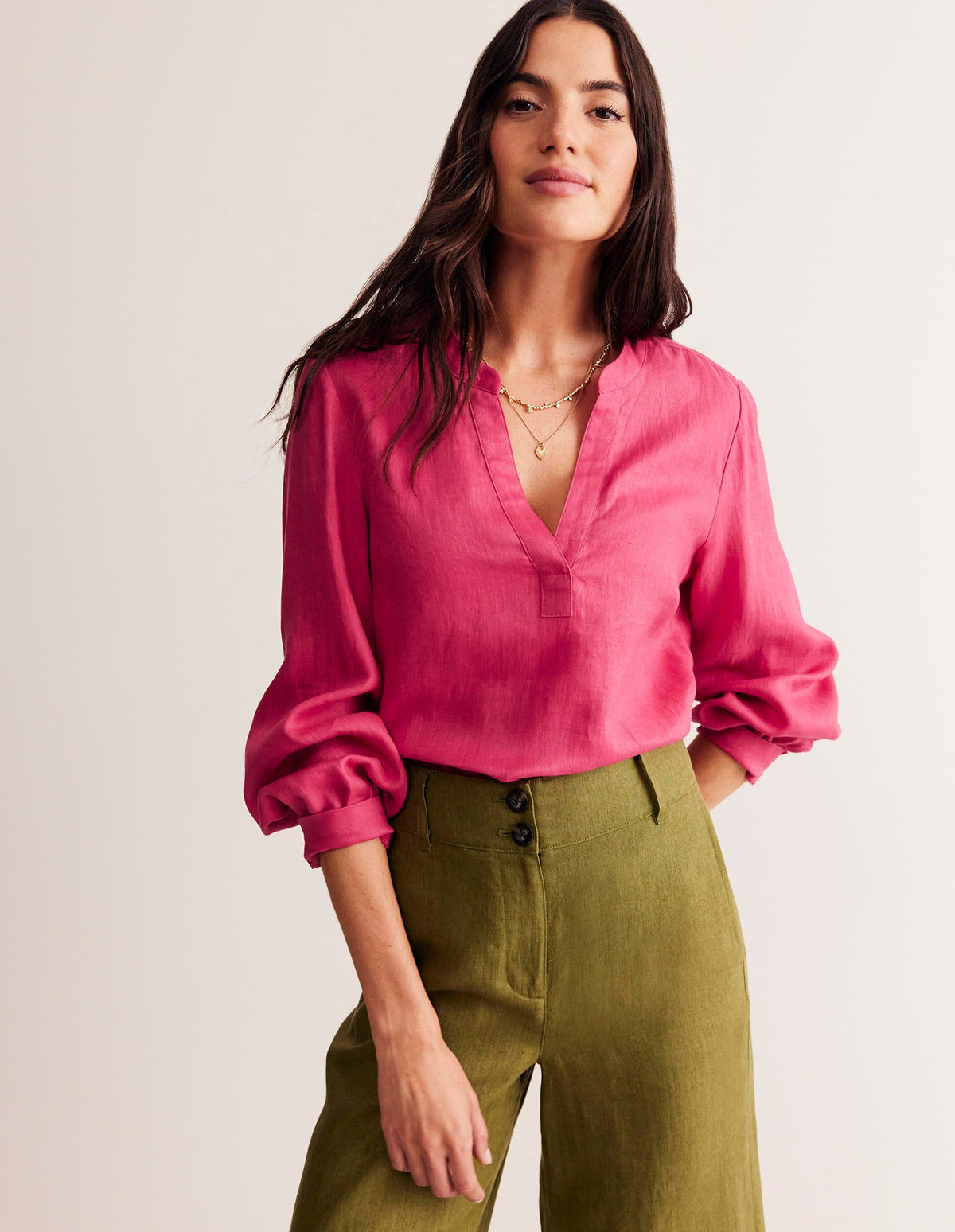 Alice Linen Top-Rethink Pink - Image 1