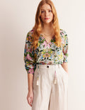 Serena Cotton Blouse-Multi, Wildflower Daisy