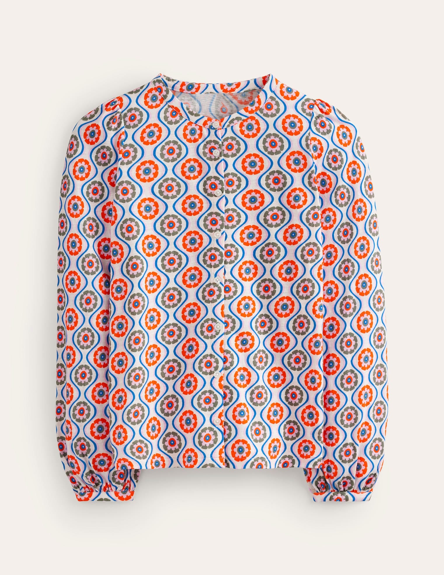 Marina Jersey Shirt-Multi, Geo Floral - Image 5