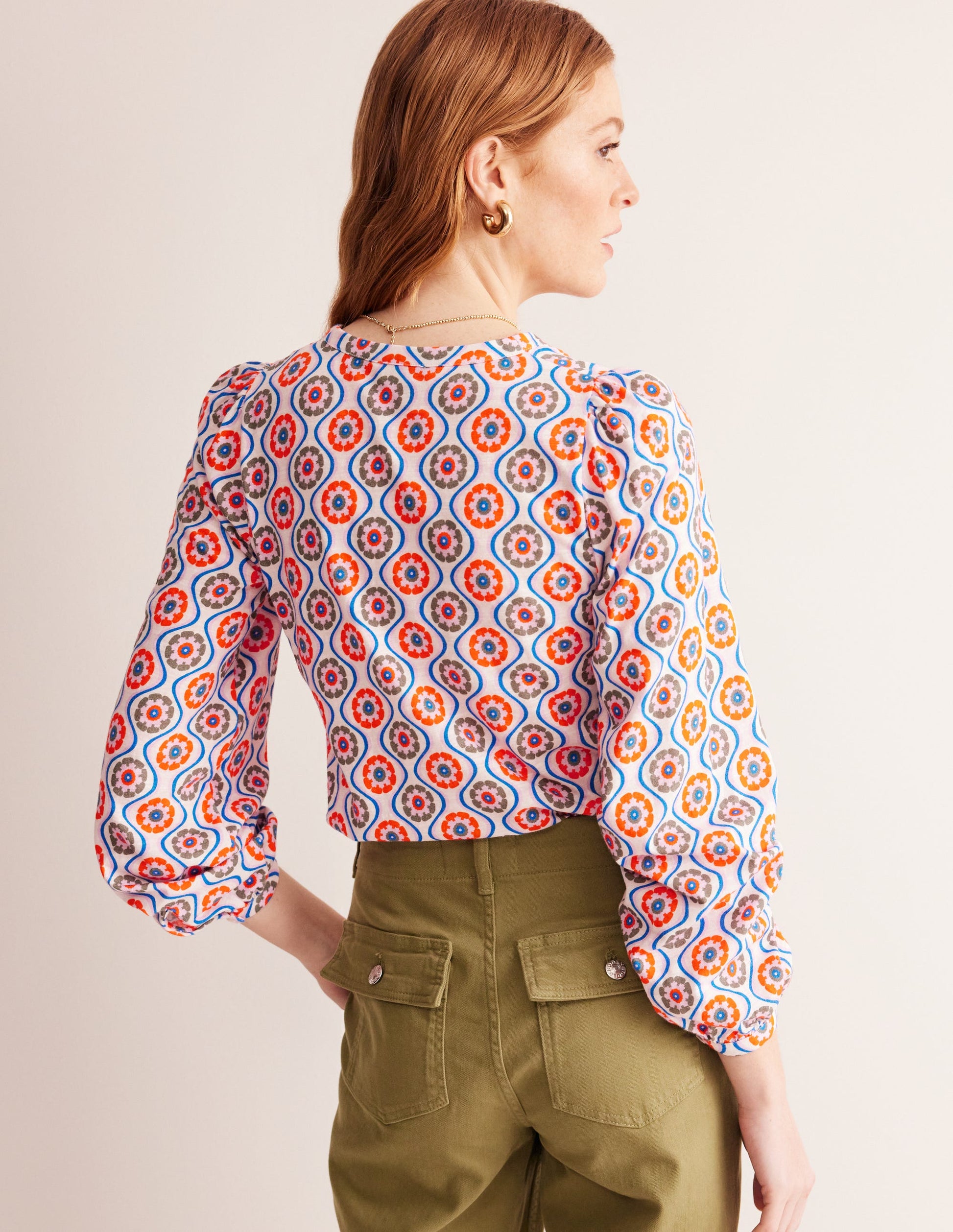 Marina Jersey Shirt-Multi, Geo Floral-3