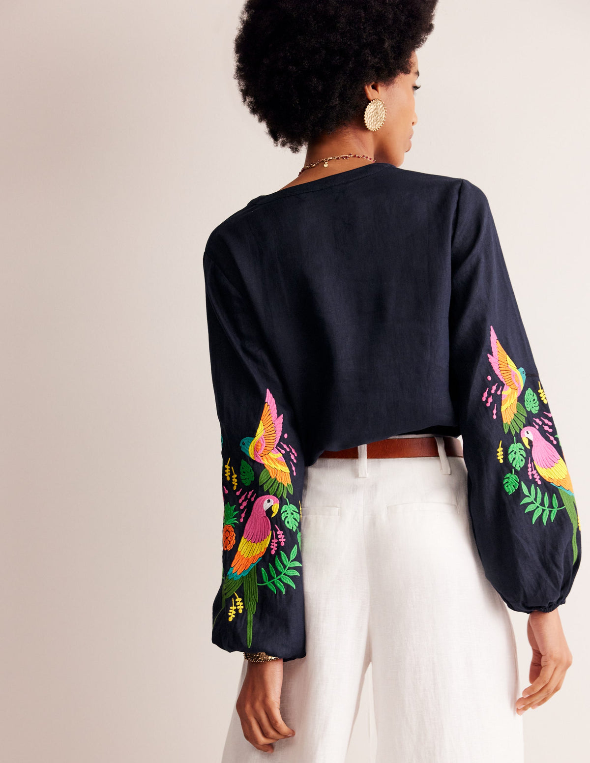Bonnie Linen Top-Multi, Tropical Paradise - Image 4