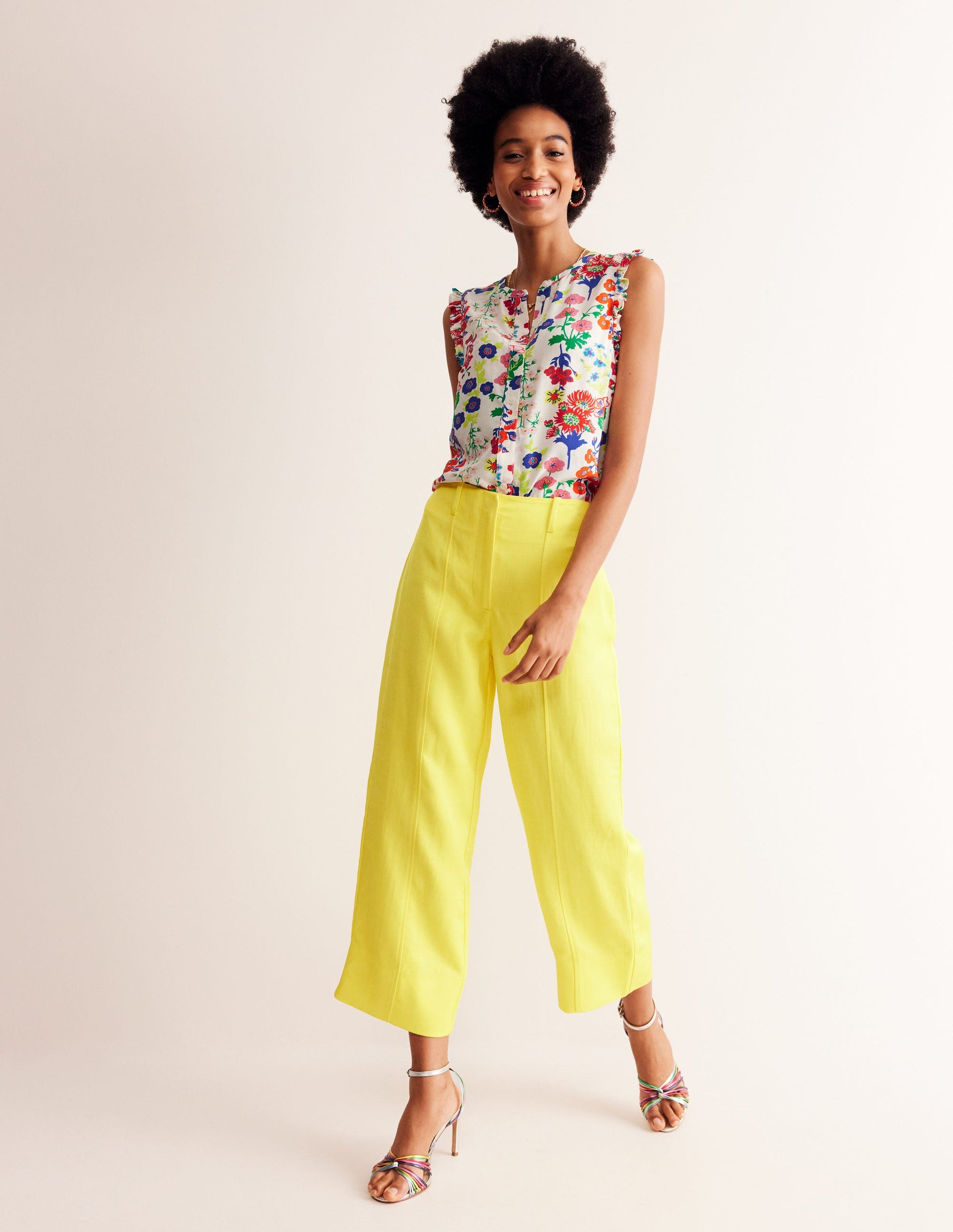 Alicia Button Down Top-Multi, Wildflower Cluster-4