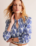 Helena Cotton Blouse-Ivory, Floret Paisley