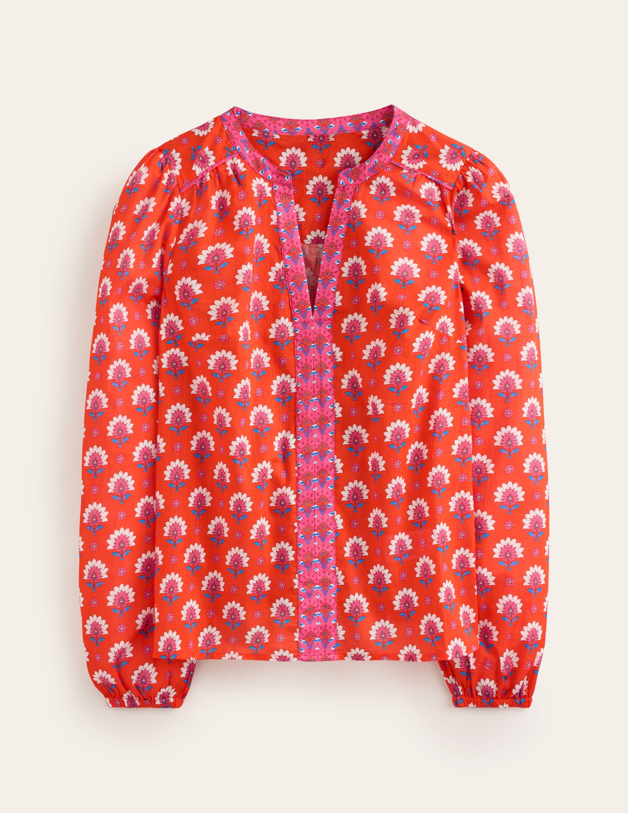 Cotton Printed Top-Gladioli, Passion Geo - Image 5