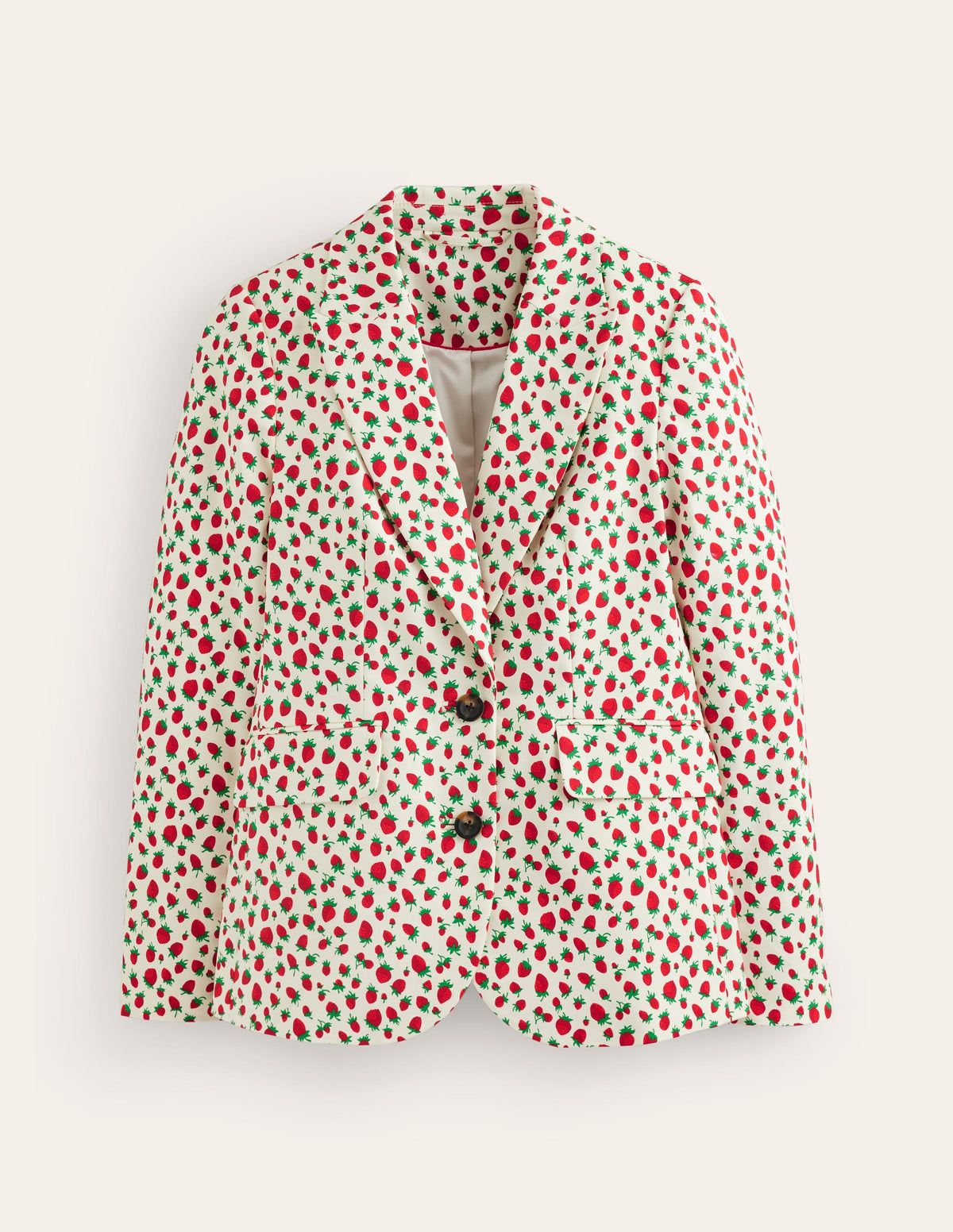 Marylebone Sateen Blazer-Multi, Strawberry Vine - Image 6