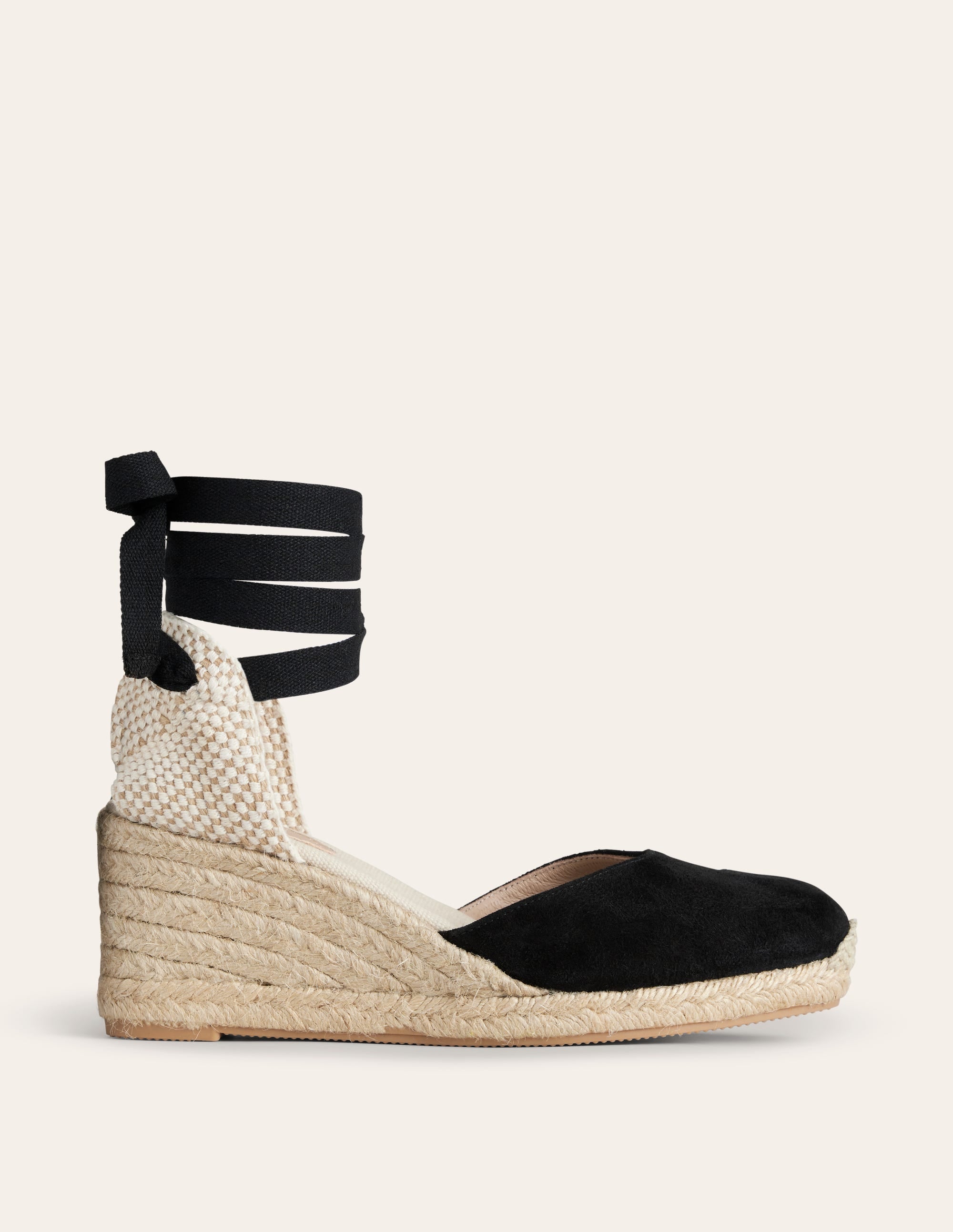 Cassie Espadrille Wedge-Black - Image 2