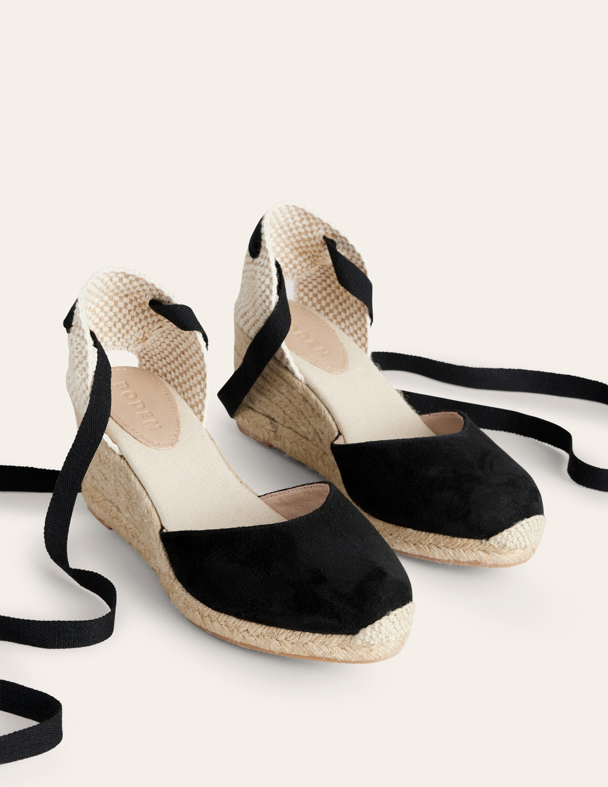 Cassie Espadrille Wedge-Black - Image 3