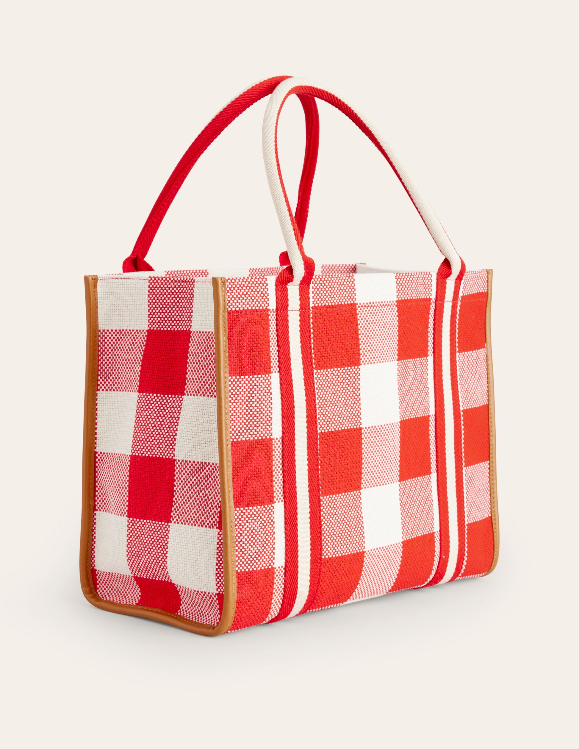 Tilda Canvas Tote Bag-Red Check-3