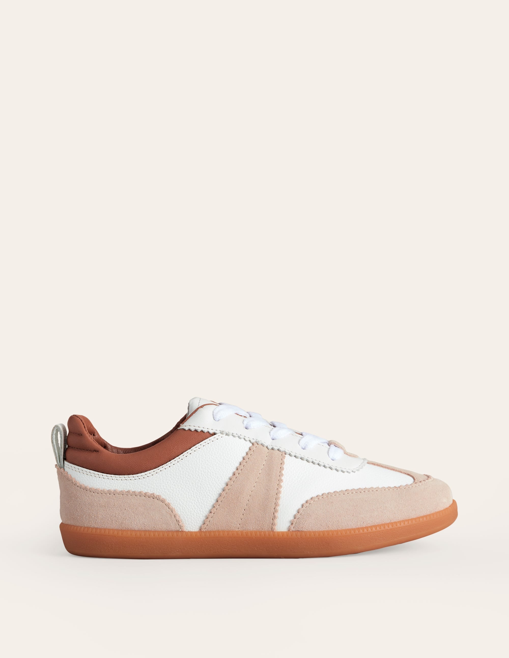 Erin Retro Tennis Trainers-White Mix - Image 1