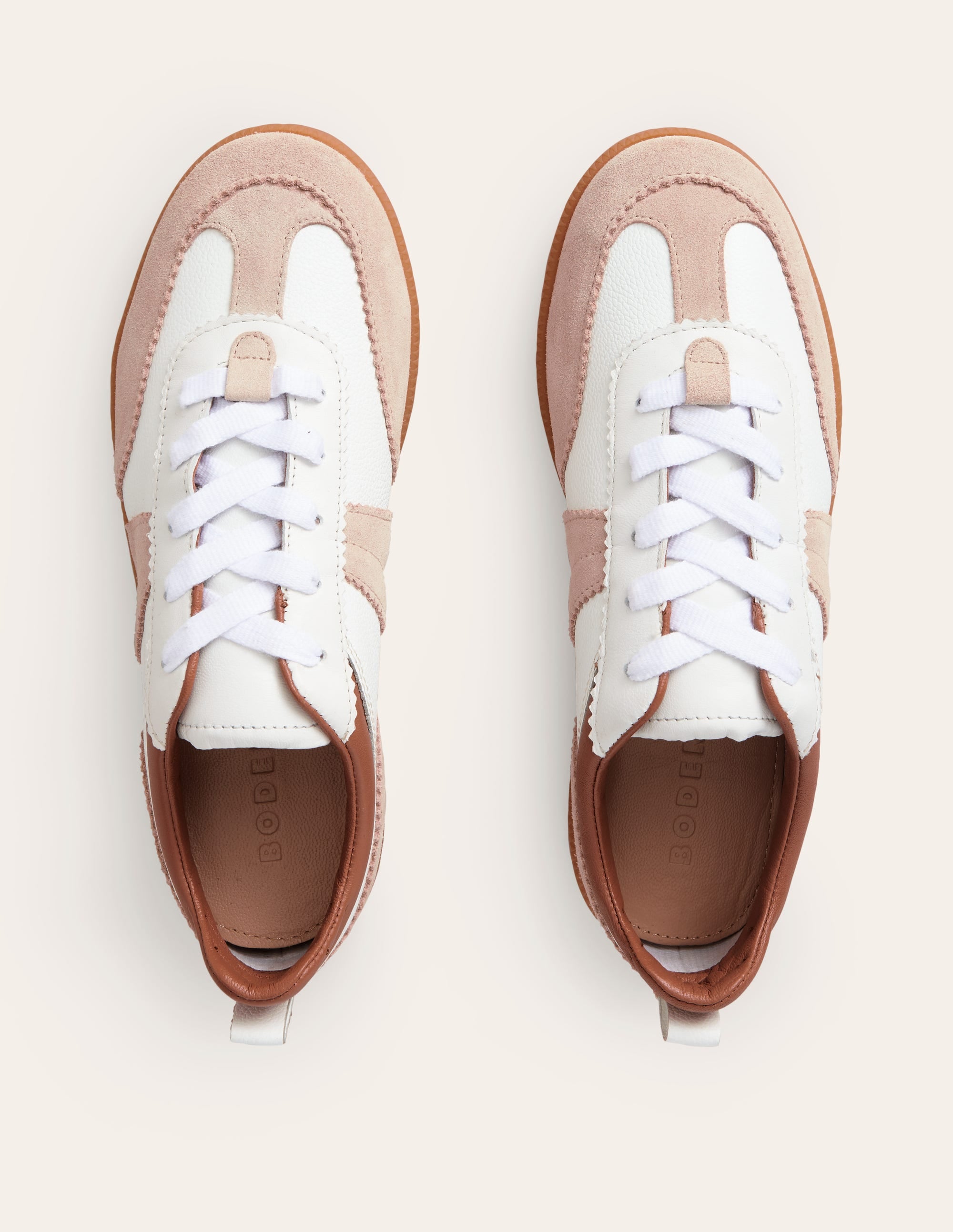 Erin Retro Tennis Trainers-White Mix - Image 5