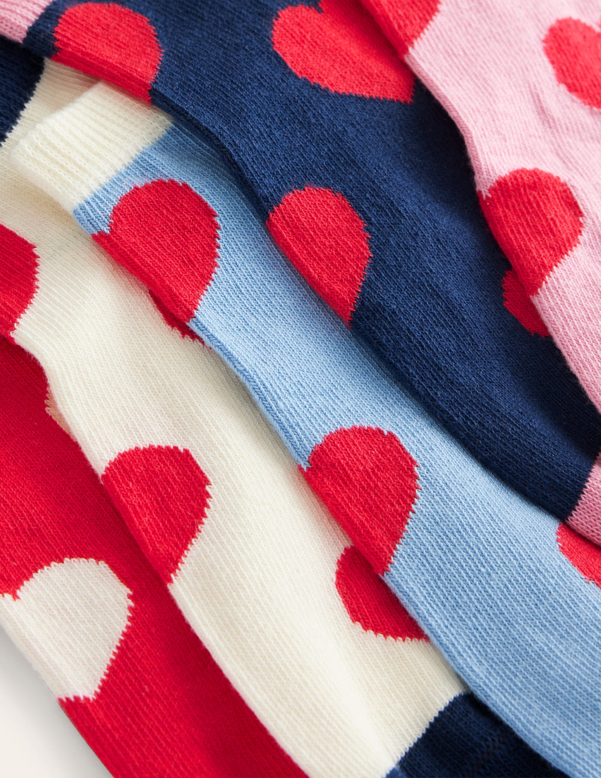 5 Pack Trainer Socks-Hearts-2