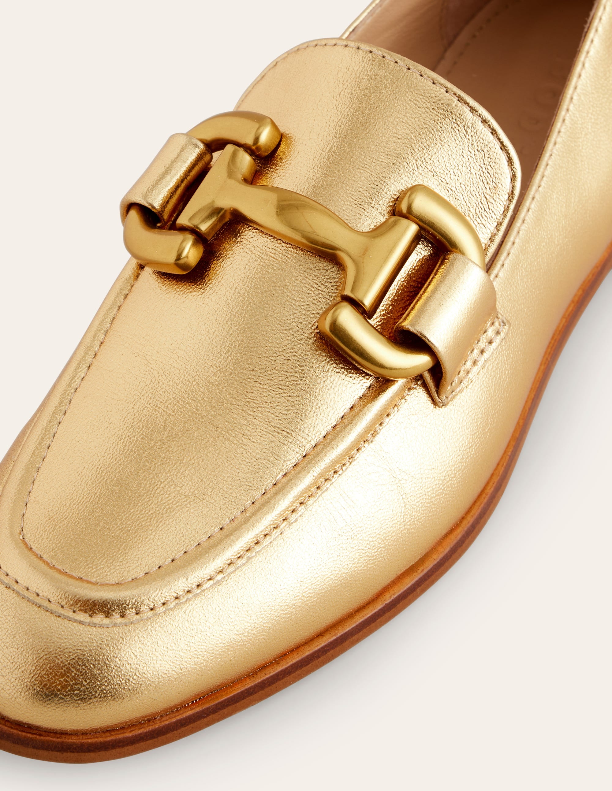 Iris Snaffle Loafers-Gold Leather - Image 4