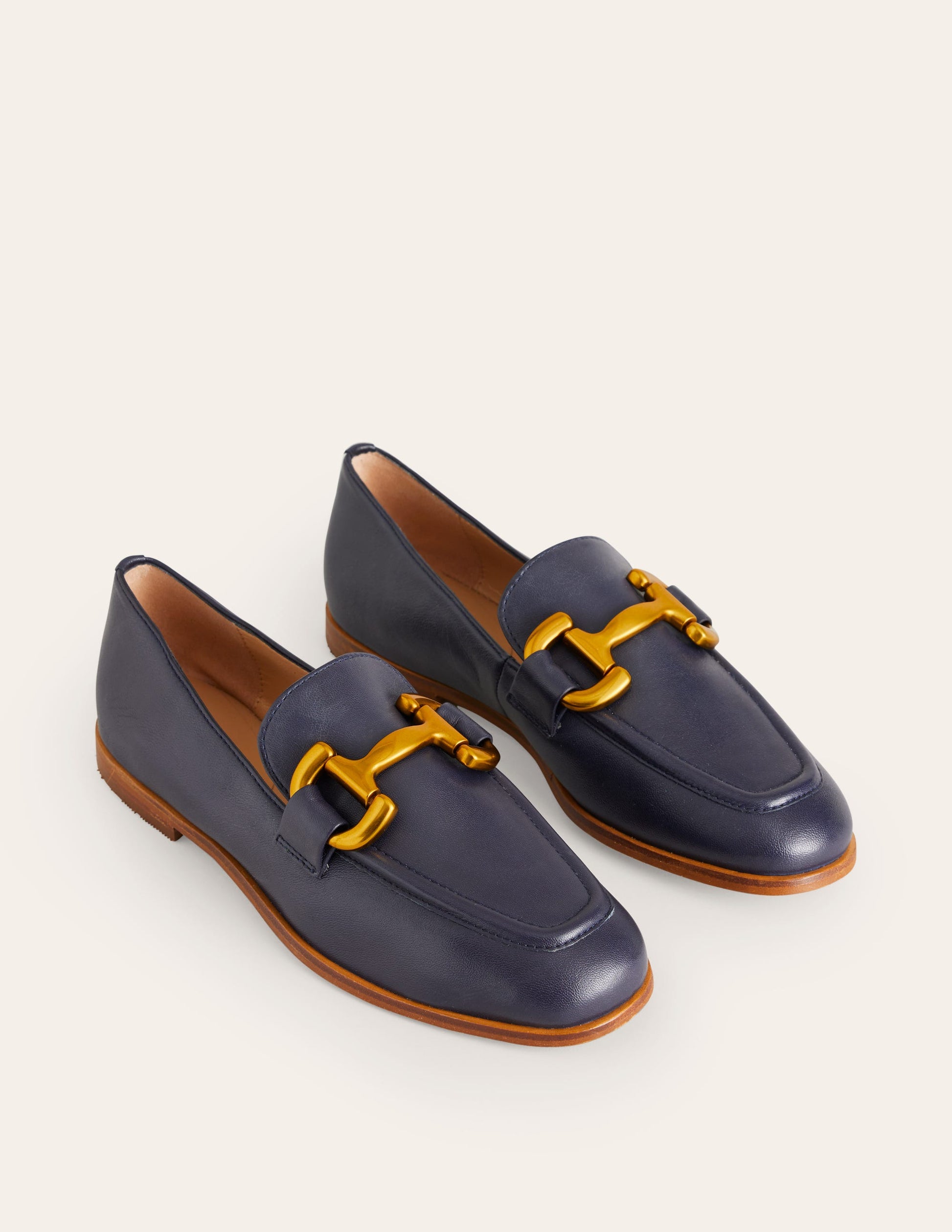 Iris Snaffle Loafers-Navy-3