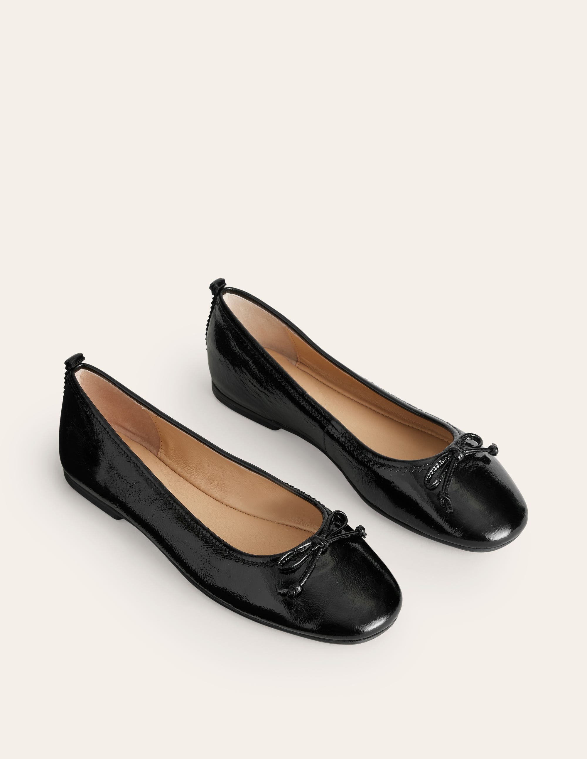 Kitty Flexi Sole Ballet Pumps-Black Patent - Image 3