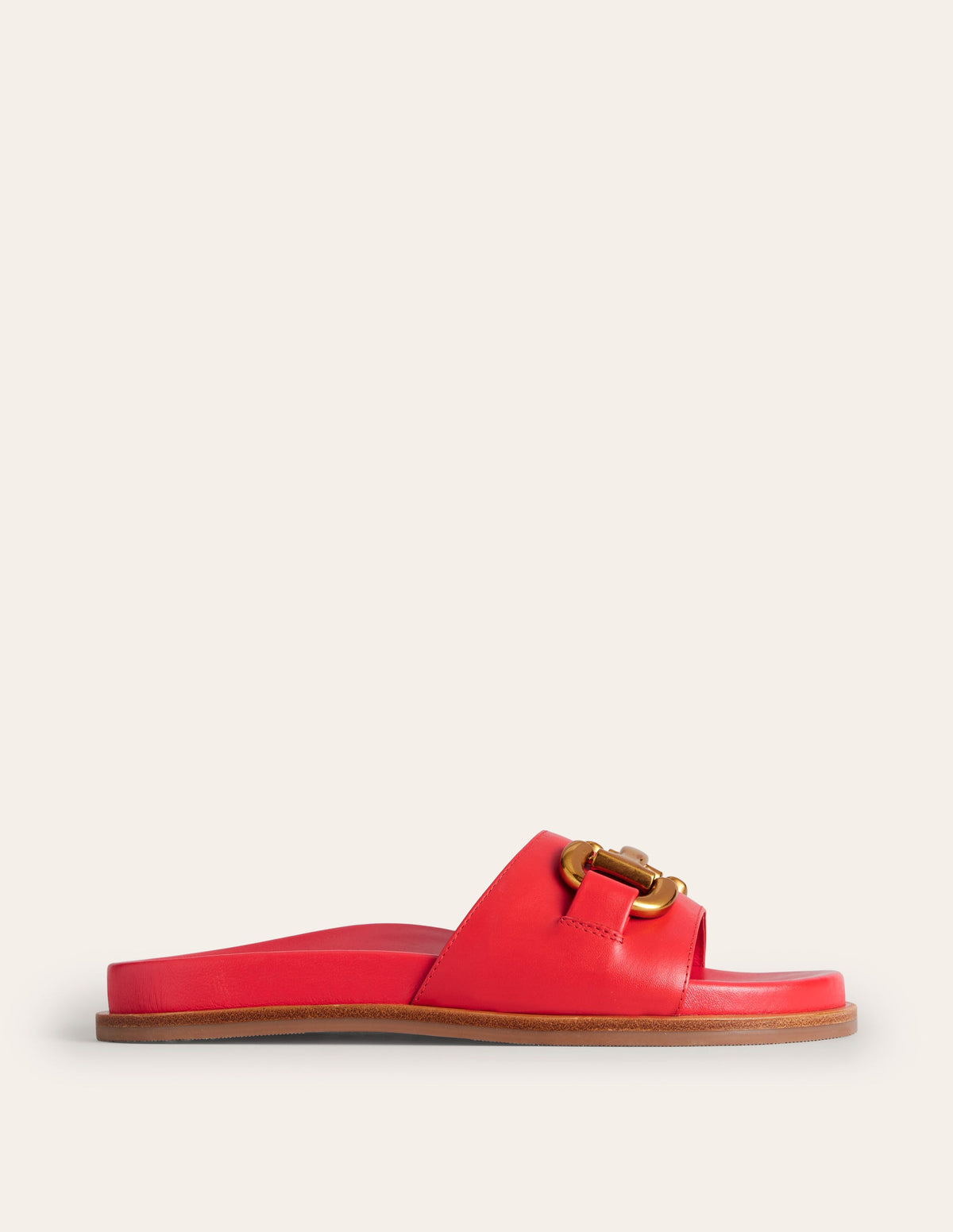 Iris Snaffle Slider Sandals-Red Leather - Image 2