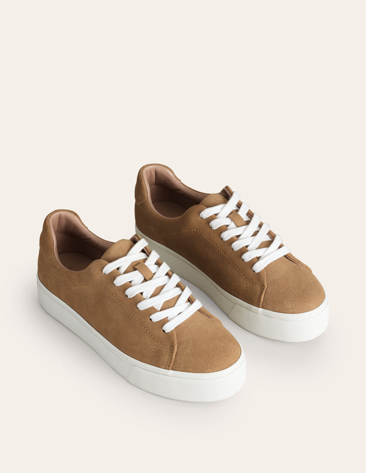Flatform Trainers-Tan Suede-3
