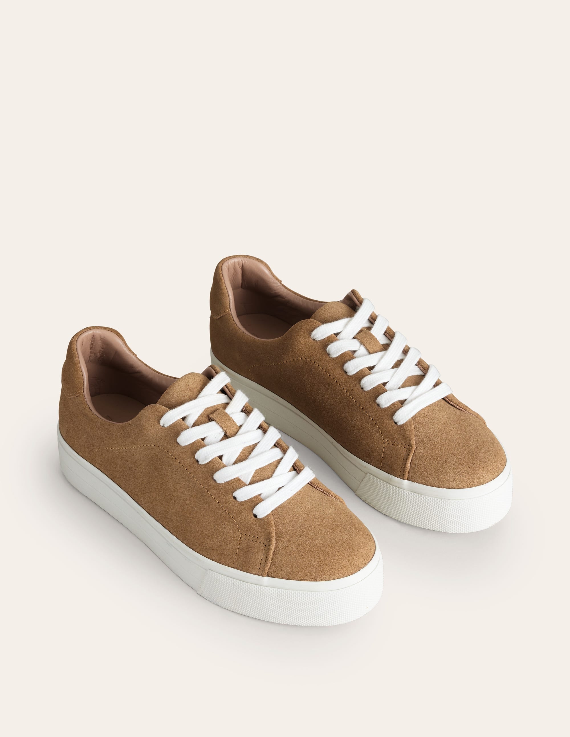 Flatform Trainers-Tan Suede - Image 3