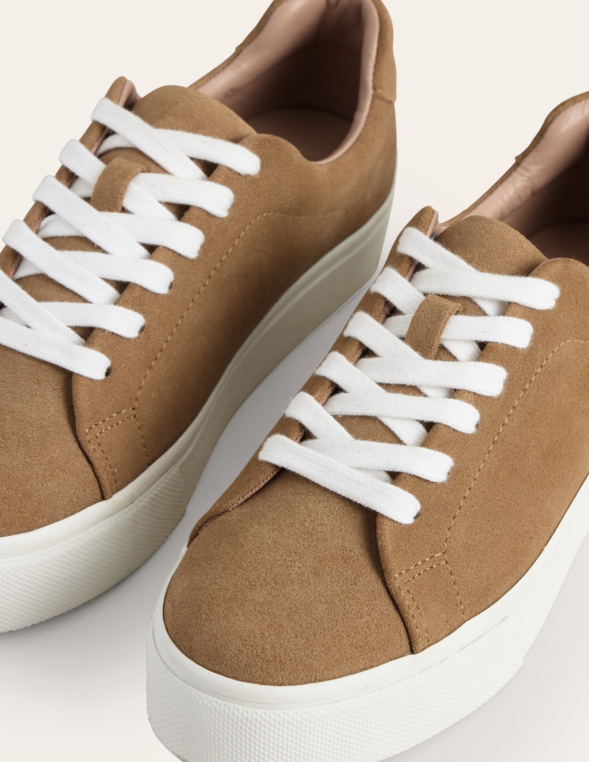 Flatform Trainers-Tan Suede - Image 4