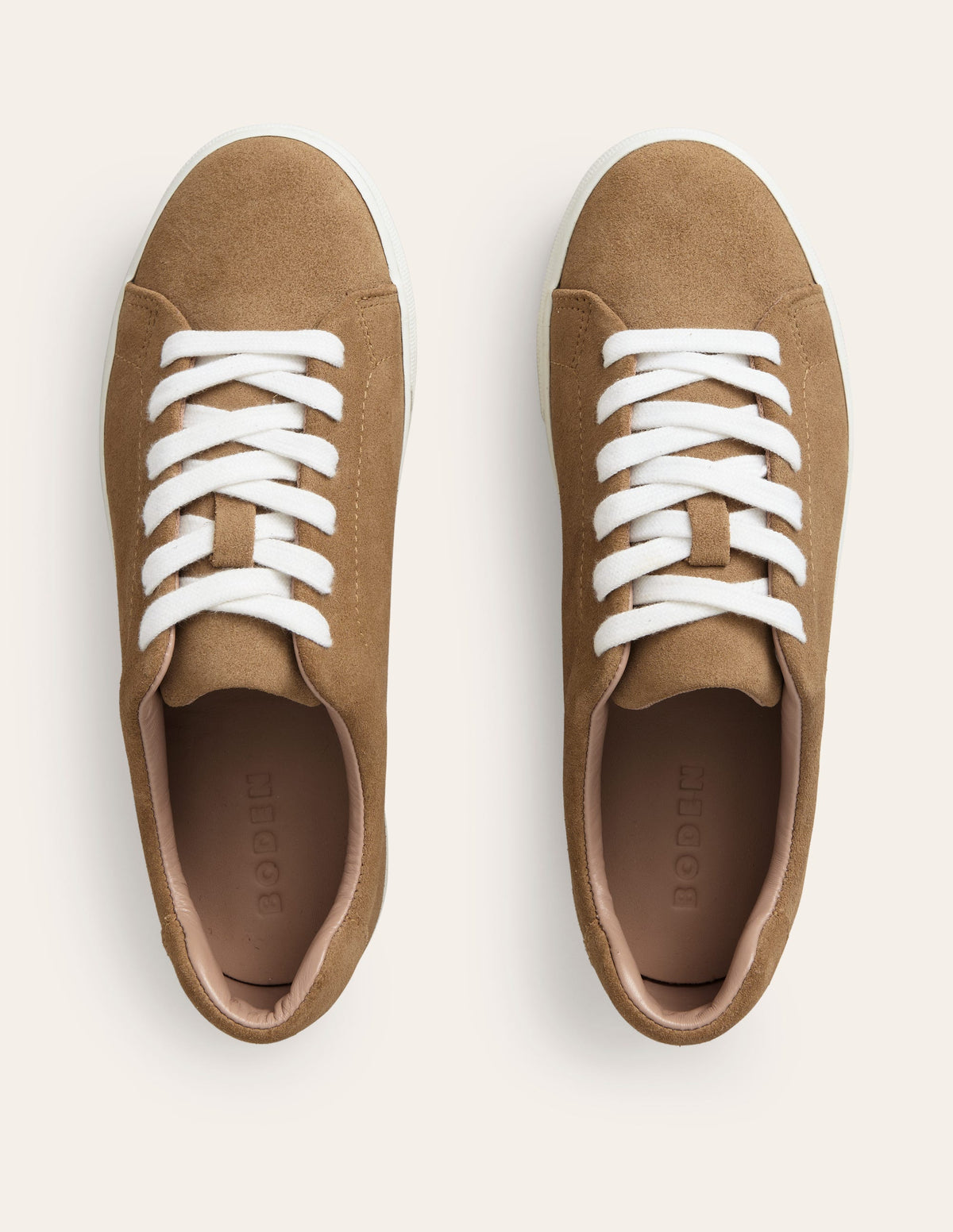 Flatform Trainers-Tan Suede-5